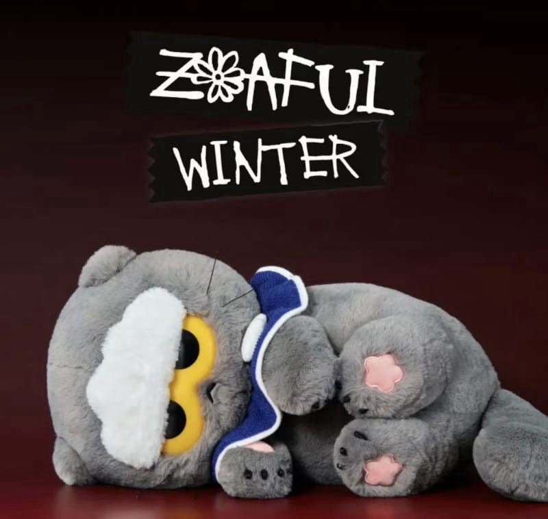 [全新］GD愛貓 Zoa Winter 慵懶冬眠系玩偶 中娃