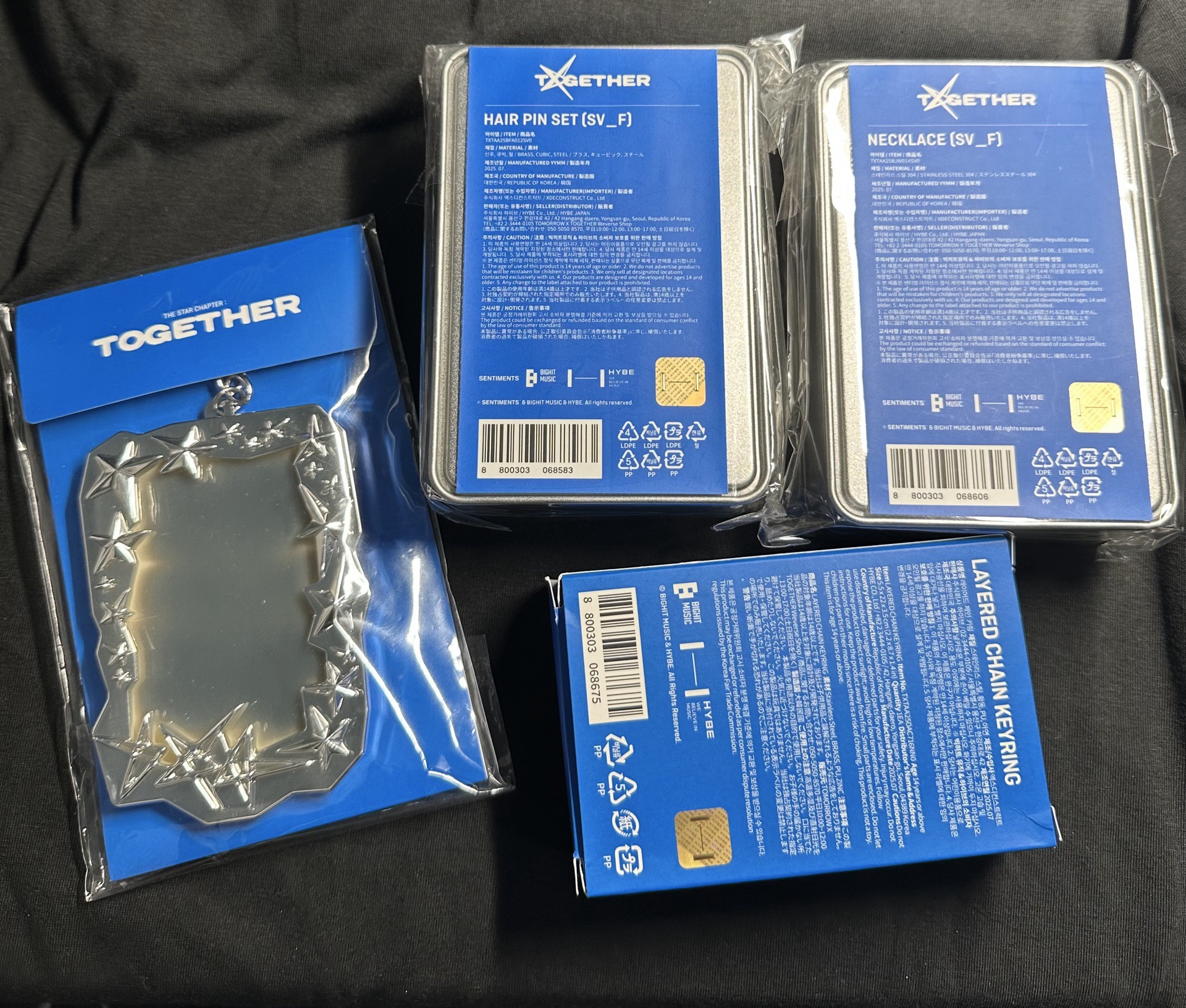 正四 卡套組 髮夾 項鍊 吊飾