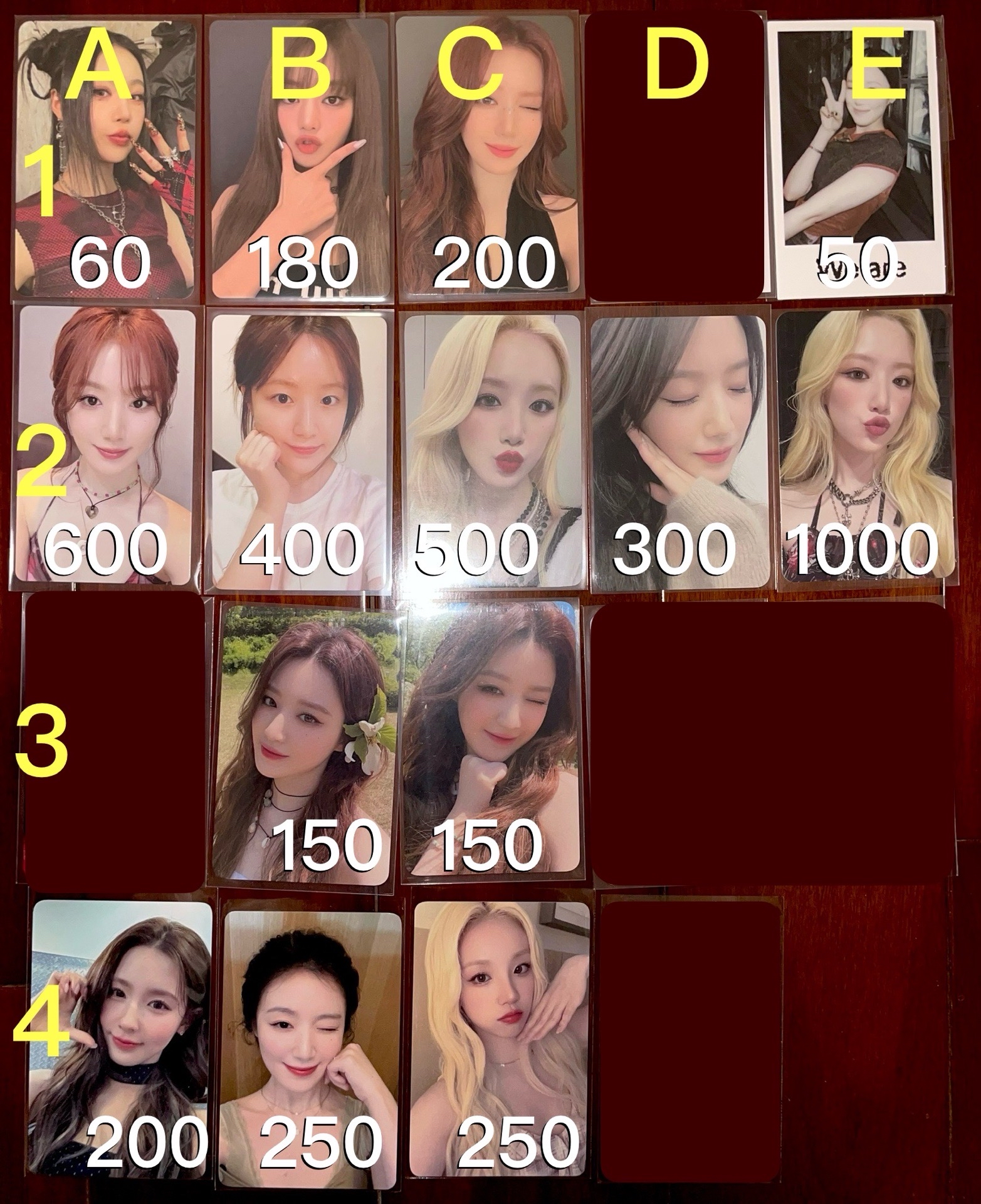 I-DLE 主刷卡 出清 早期熱貴稀有 特典卡 全員卡