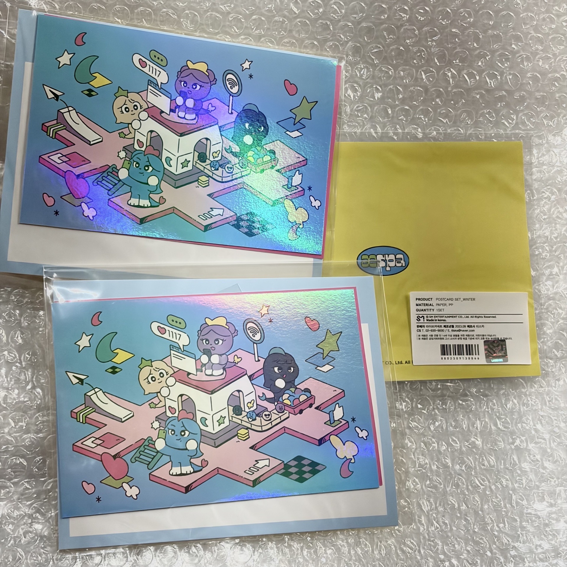 全新現貨 aespa #potd展覽 明信片 貼紙組