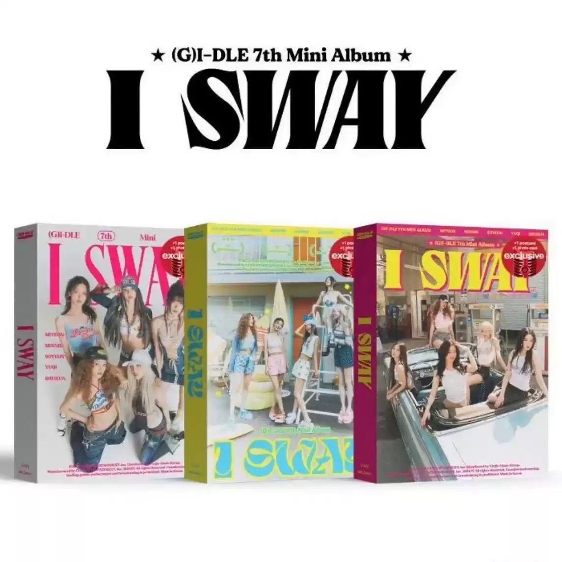全新未拆｜I-DLE 7TH MINI ALBUM [I SWAY]三版都有