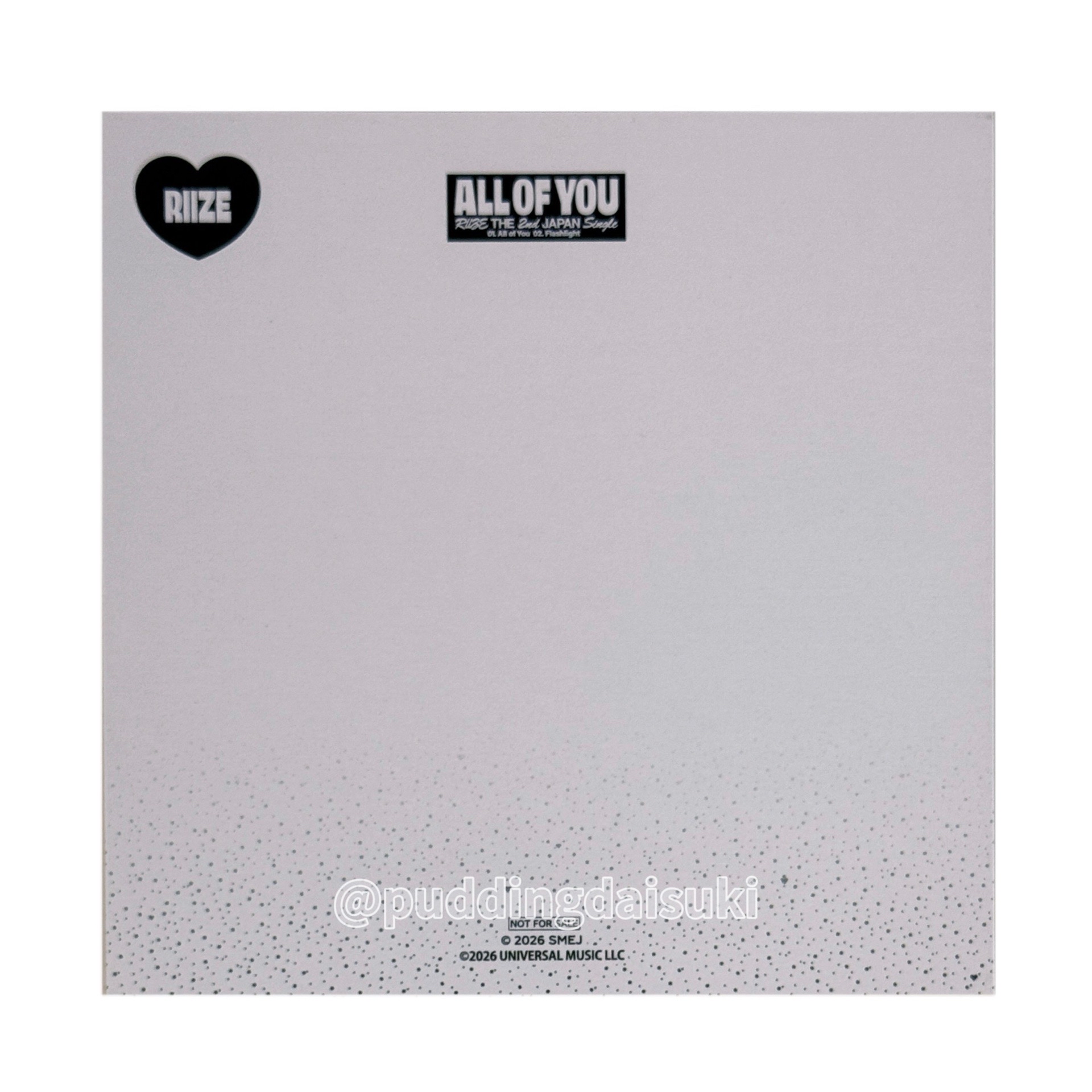 RIIZE｜ALL OF YOU 日本原宿 環球快閃店 恩奭 特典卡