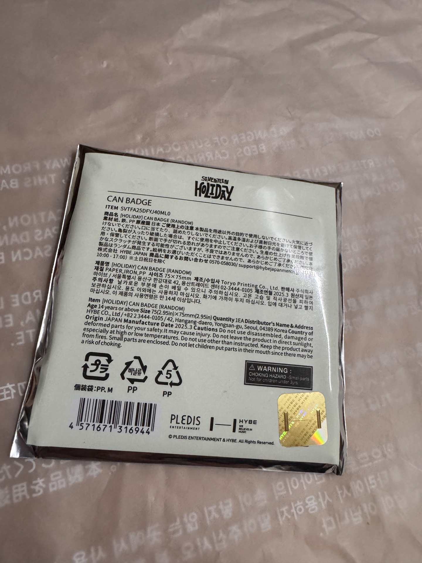 25‘fm holiday 徽章 燦 Dino