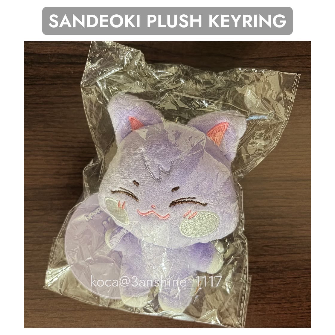 ANITEEZ PLUSH KEYRING 原皮傘德 Sandeoki - 需多帶