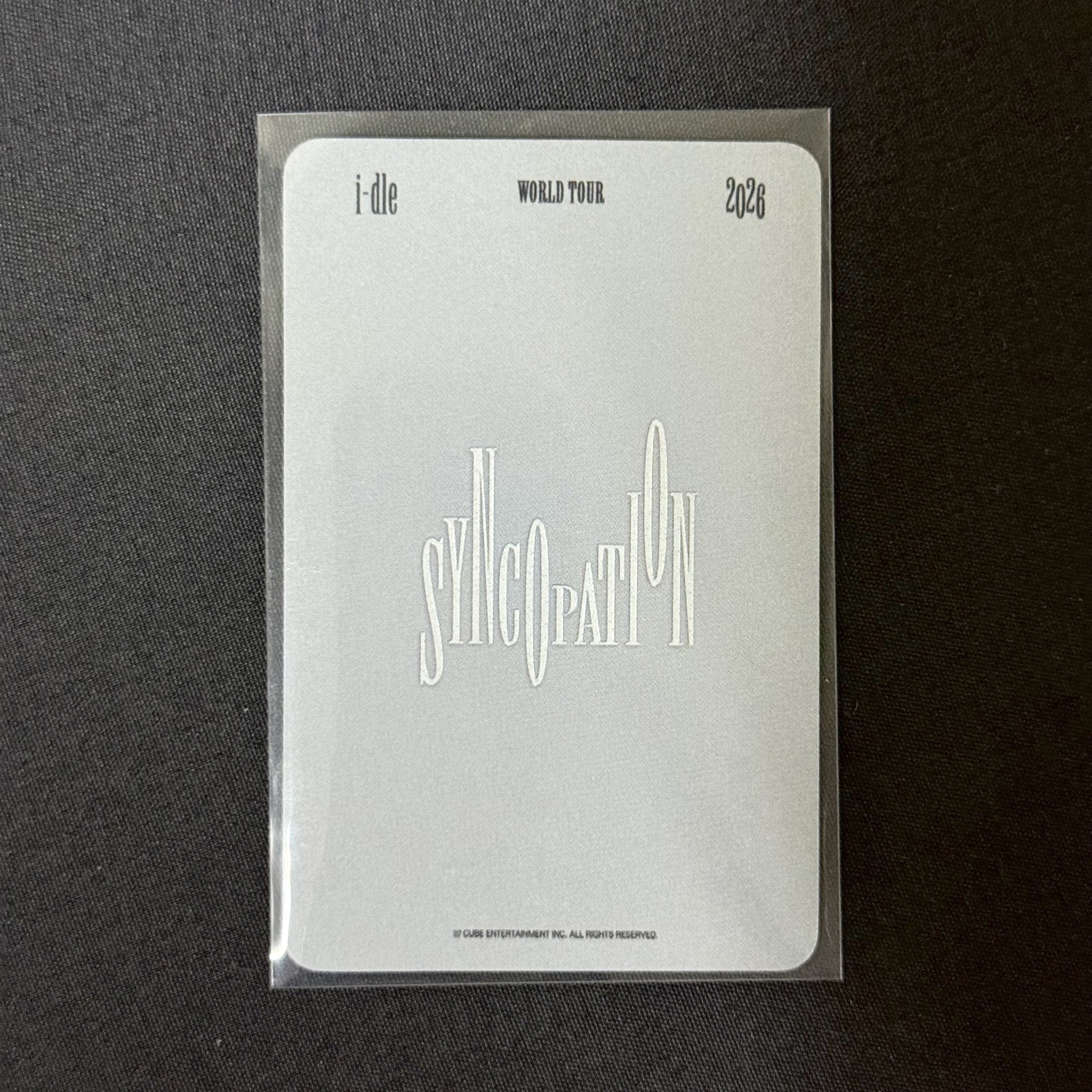 舒華 day1 首爾場粽卡 入場卡   [Syncopation] 