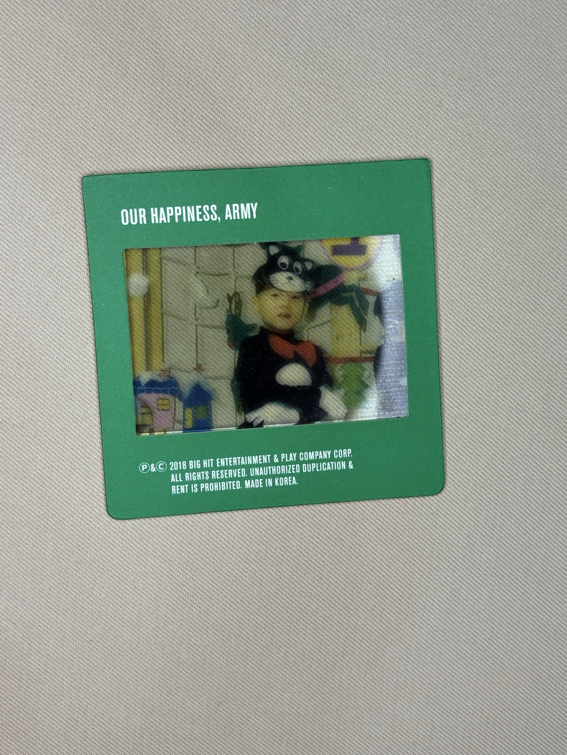 SUGA SG 年曆卡 2019寶寶卡