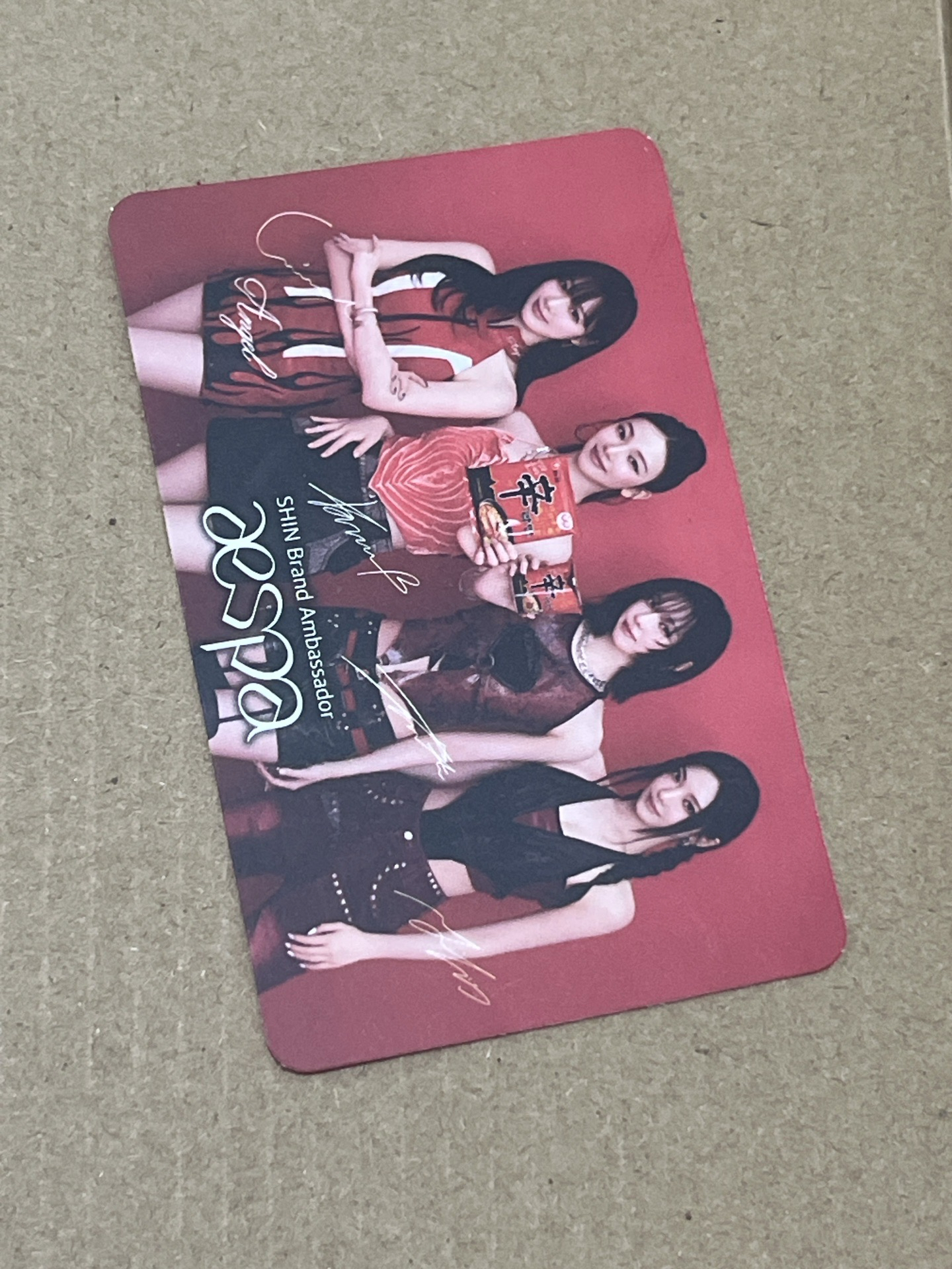 辛拉麵團代紅色辛拉麵小卡 台版