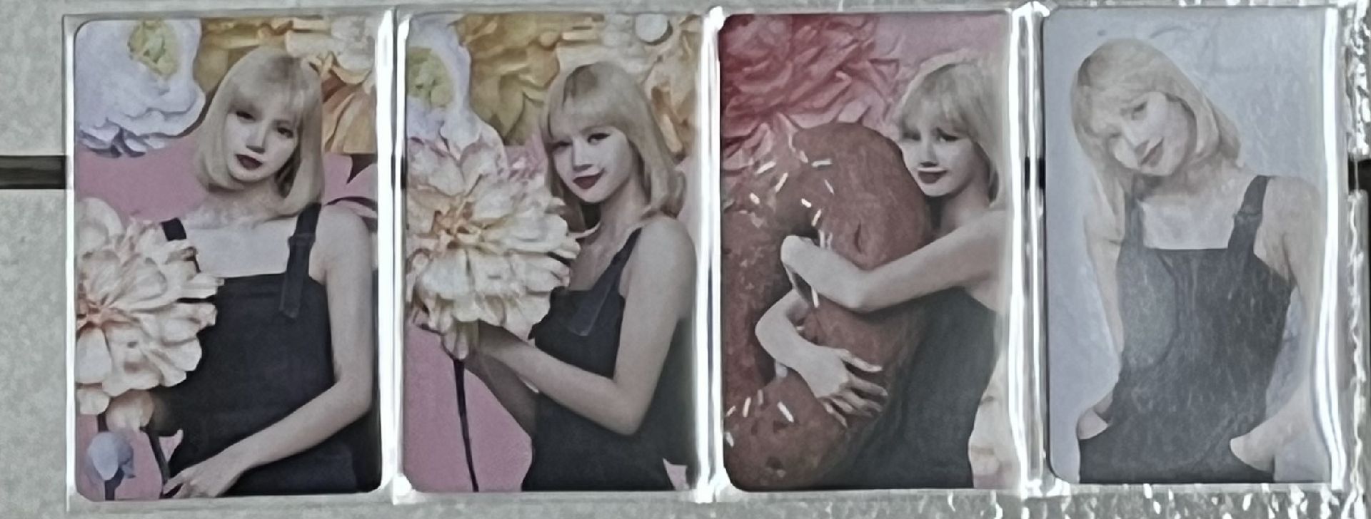 遊戲卡一套4張-花卉黑衣 