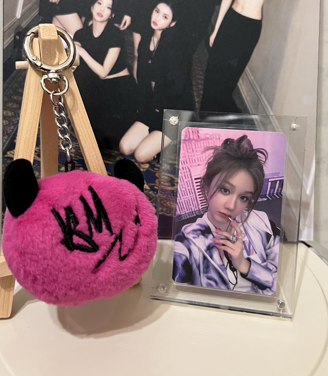 絨毛吊飾（粉）