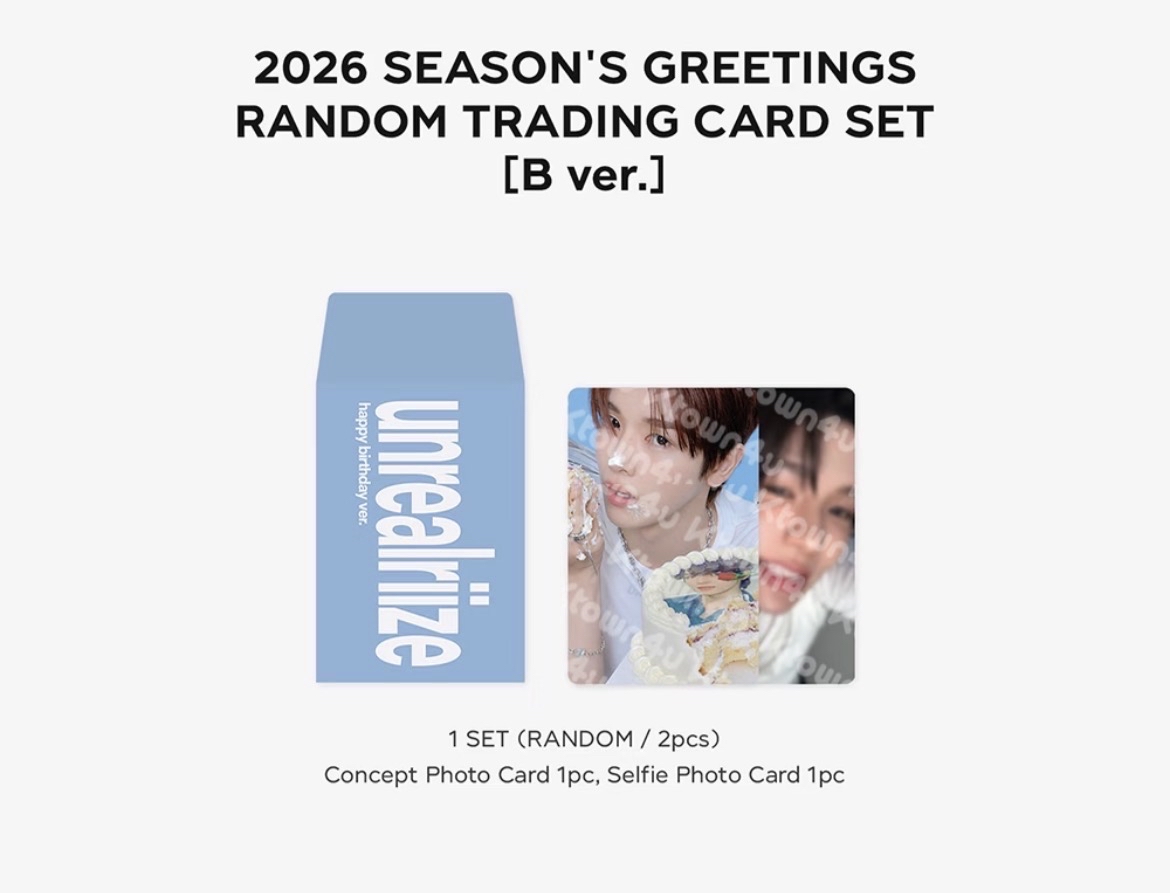 RIIZE2026年曆後續MD藍版卡包*1+成燦四格照set