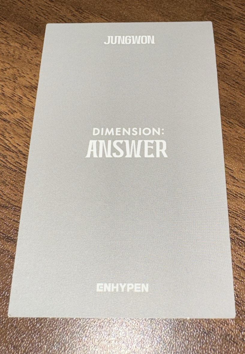 ENHYPEN 梁禎元 正一後續 專輯卡 拍立得