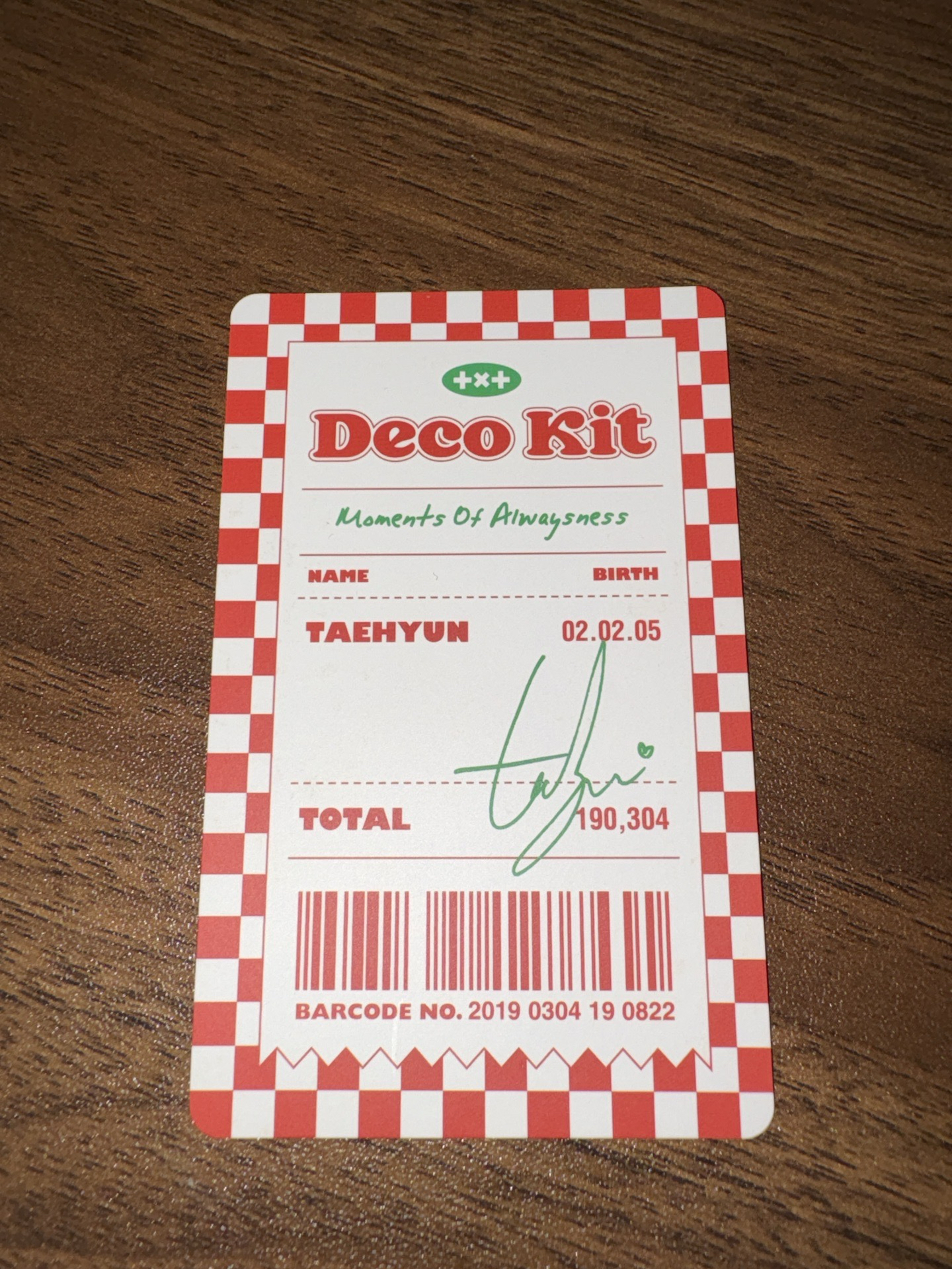 TXT姜太顯 22 DECO KIT 周邊卡 