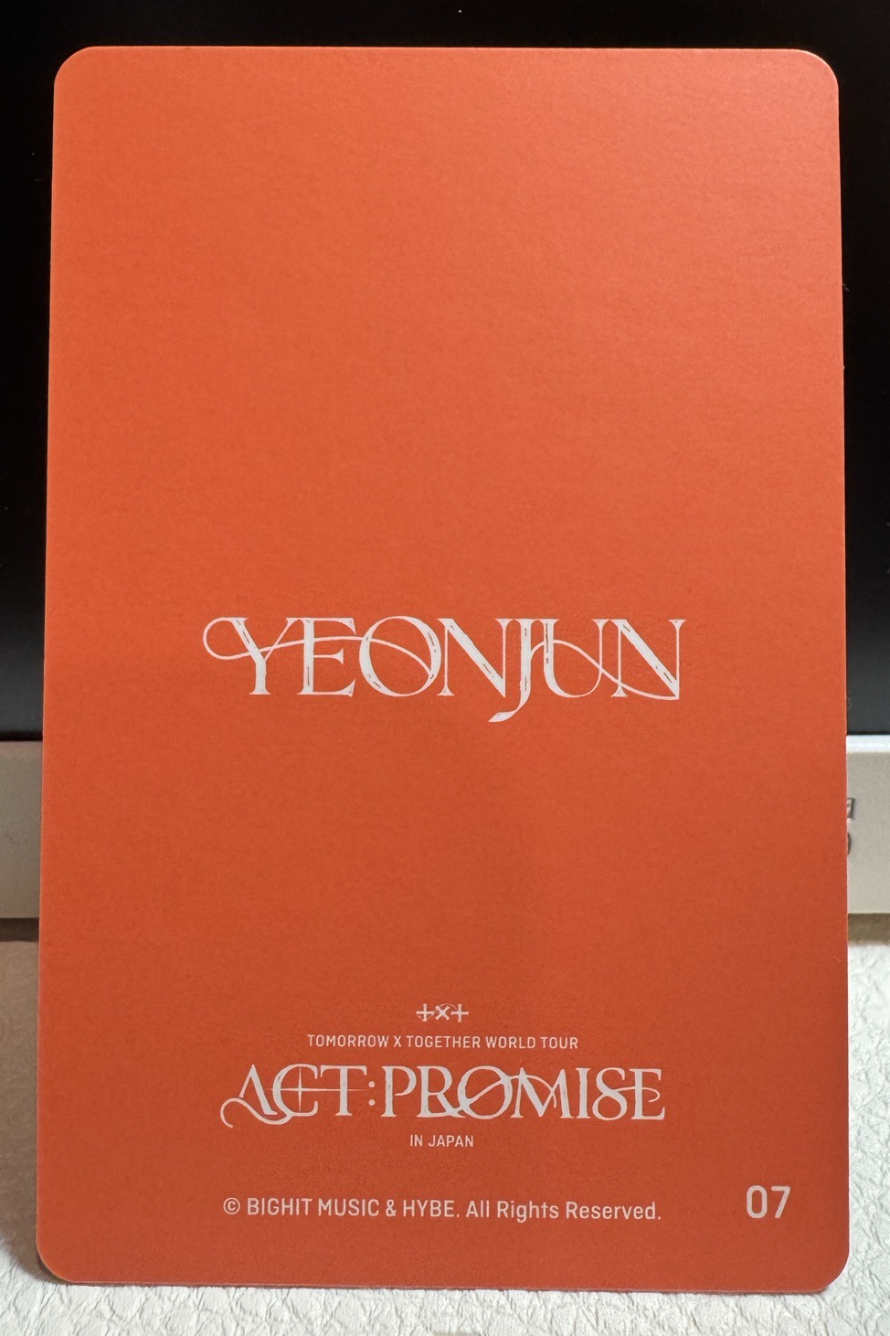 TXT三巡日巡隨機小卡💙竣 *霧面卡*