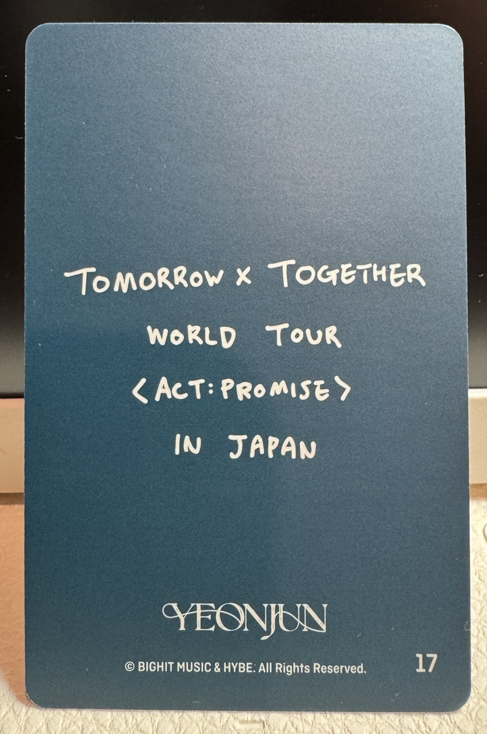 TXT三巡日巡隨機小卡💙竣 *霧面卡*