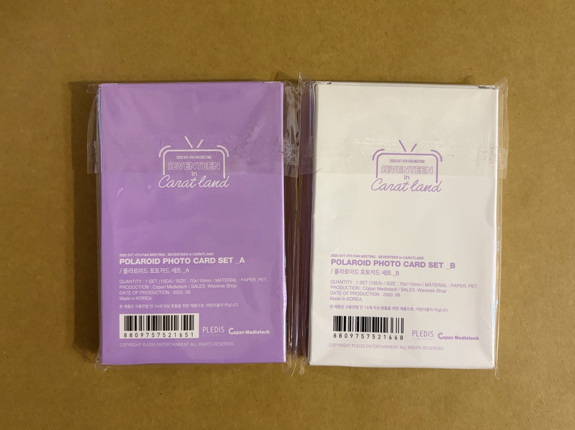 🤍2020克拉島 拍立得大卡 A+B set