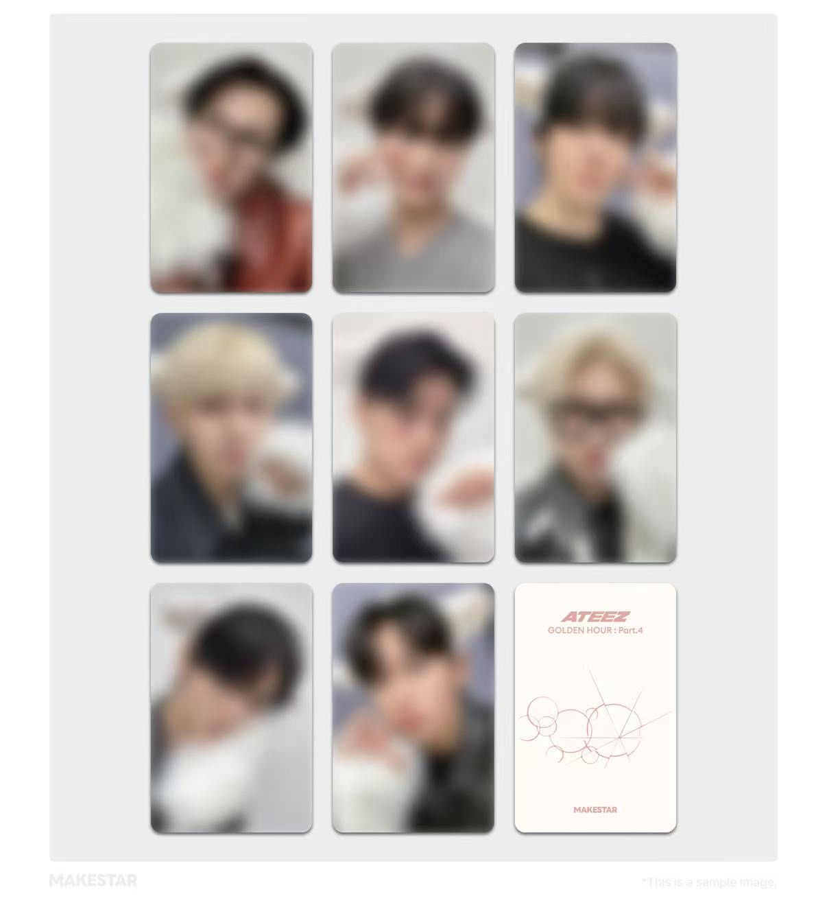 非現貨 ATEEZ GH4 ms 5.0 簽售卡 FLUFFYTEEZ ver. 八張 一套 set