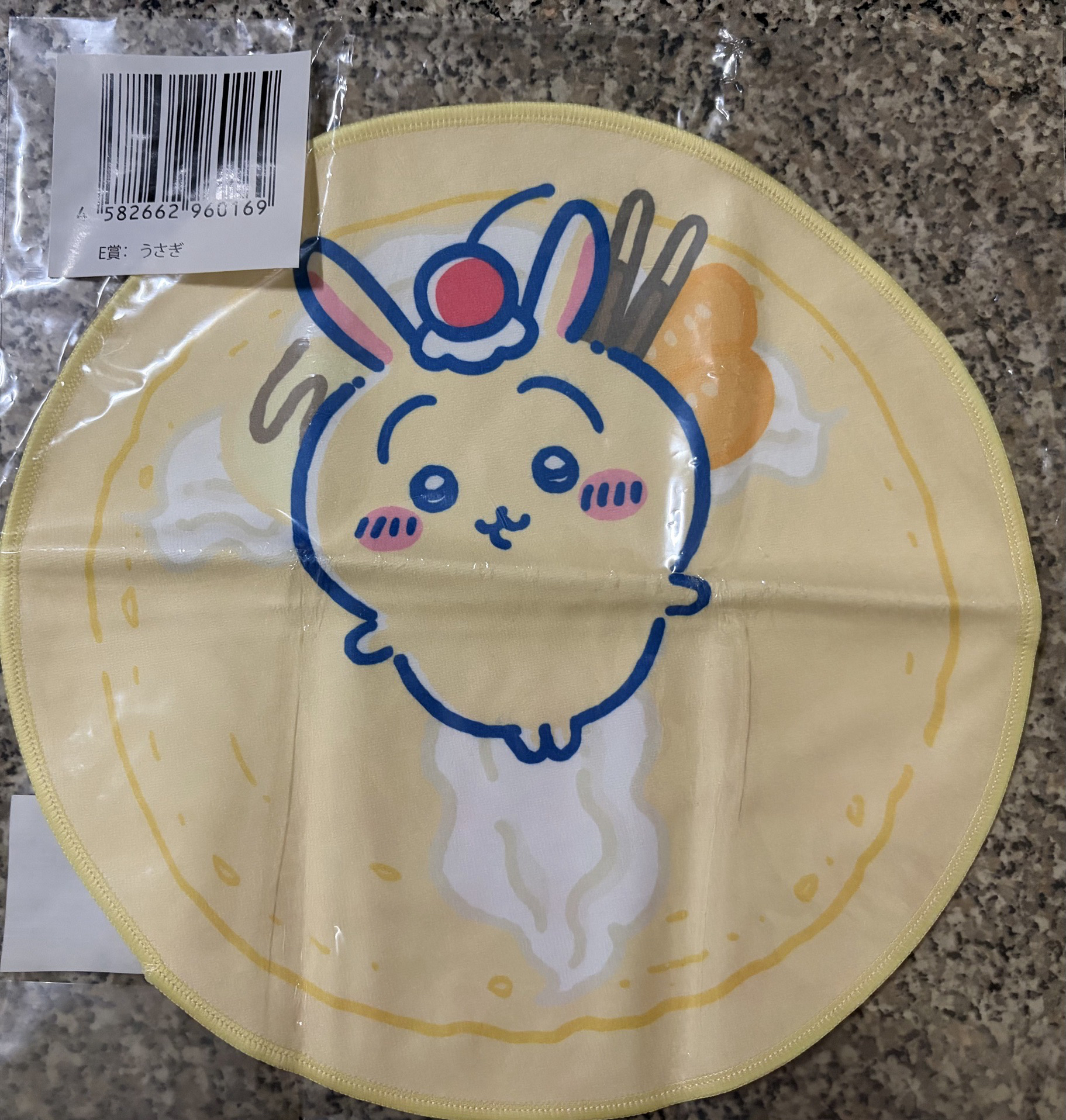 可麗餅系列 圓形毛巾（兔兔）