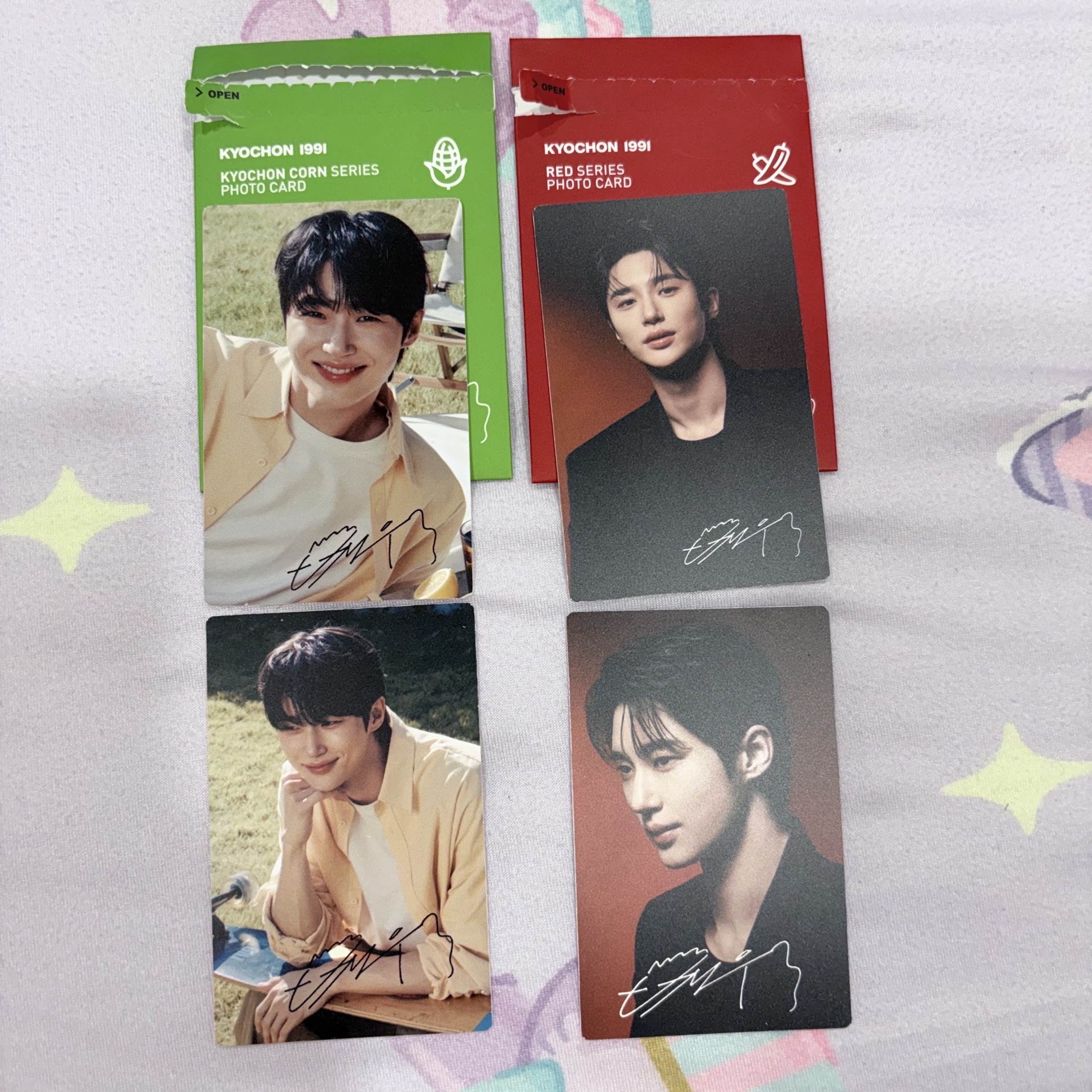 橋村炸雞 邊佑錫 小卡(綠紅各一套）