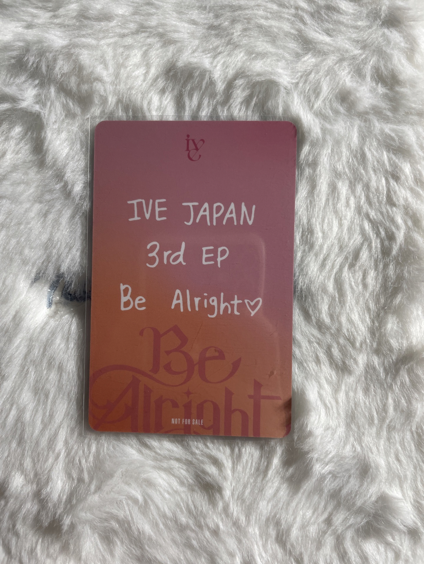 LIZ Be Alright 入場卡 / 場限卡 0924 大阪場限