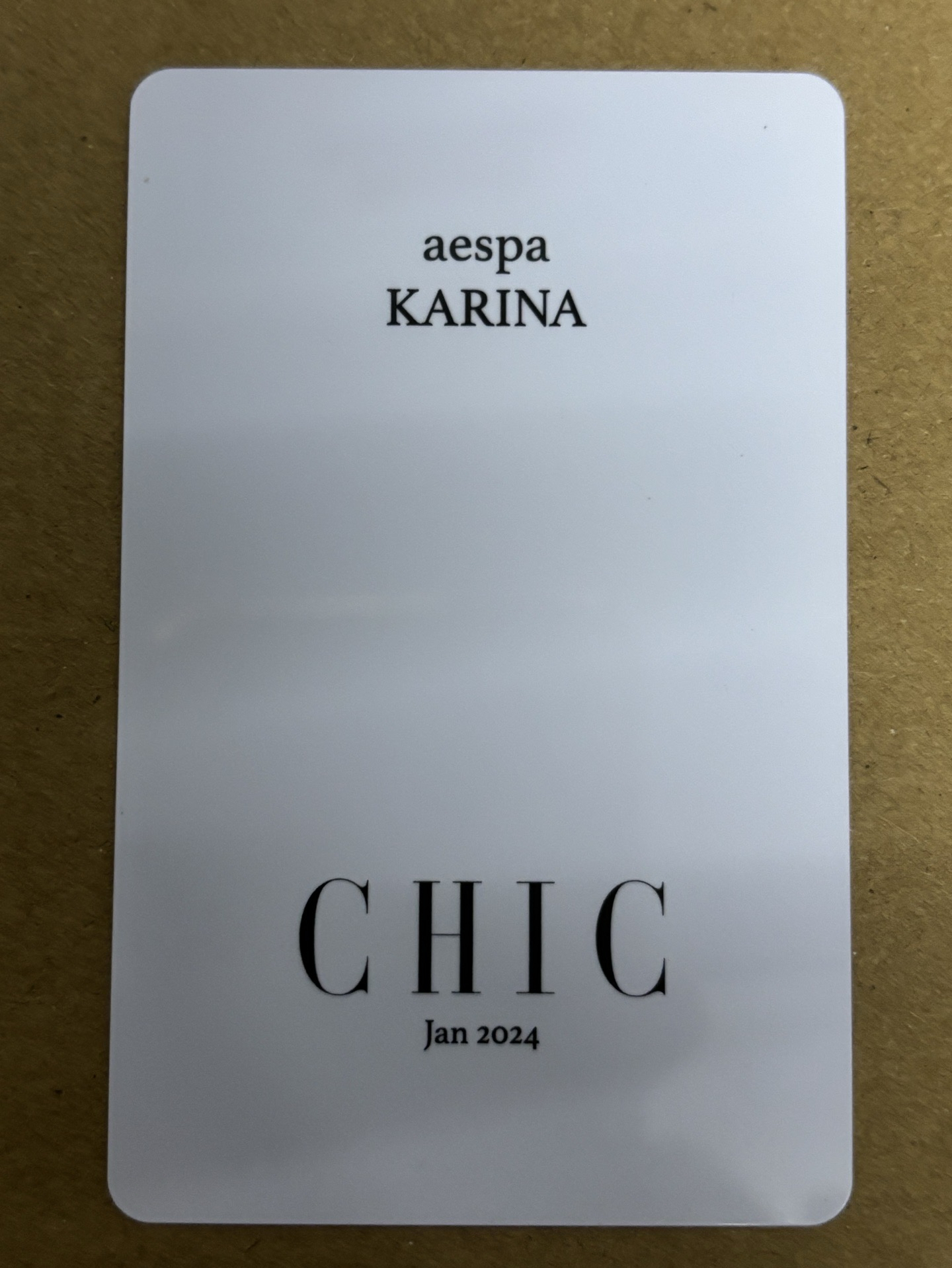 aespa Karina 柚子 雜誌卡 CHIC 雜誌卡 柚-152