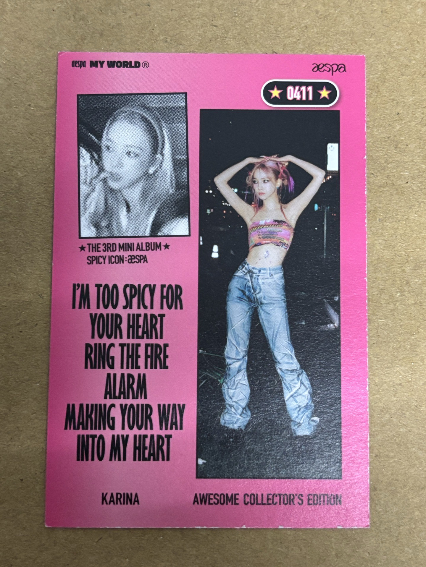 aespa Karina 柚子 MY WORLD 專輯卡 zine spicy柚 柚-161