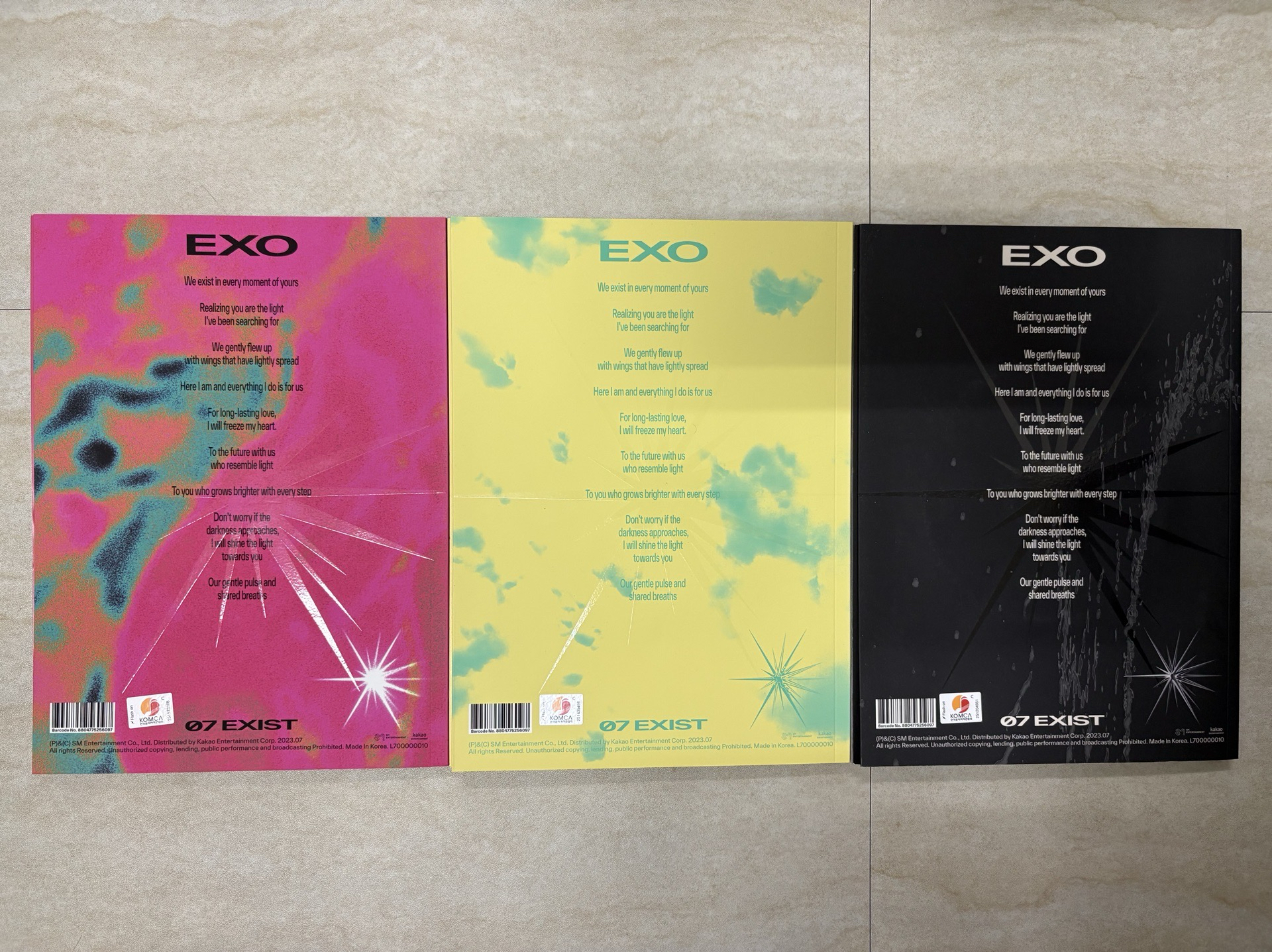 EXO歷年專輯（空專）