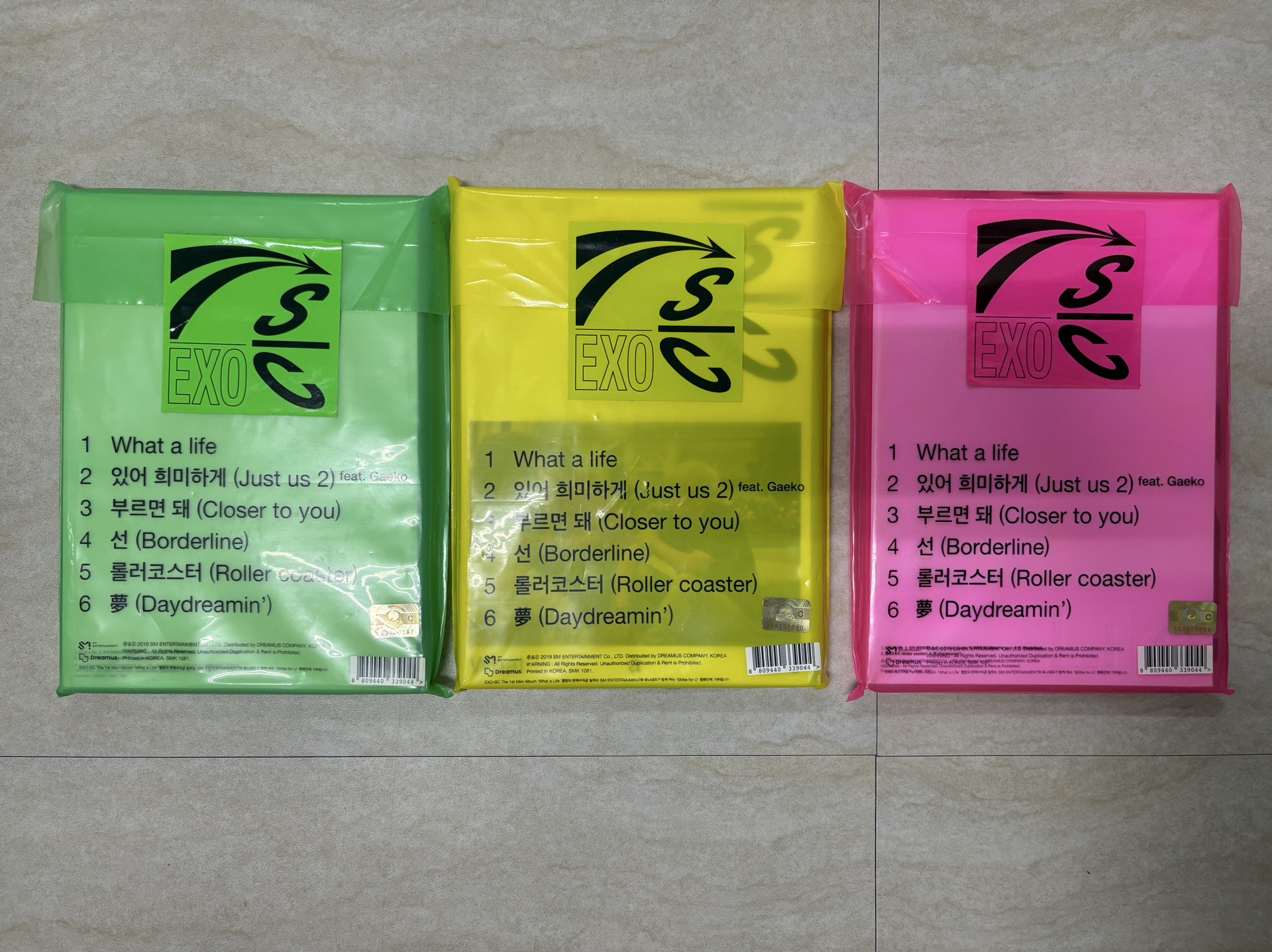 EXO SOLO/SC歷年專輯（空專）