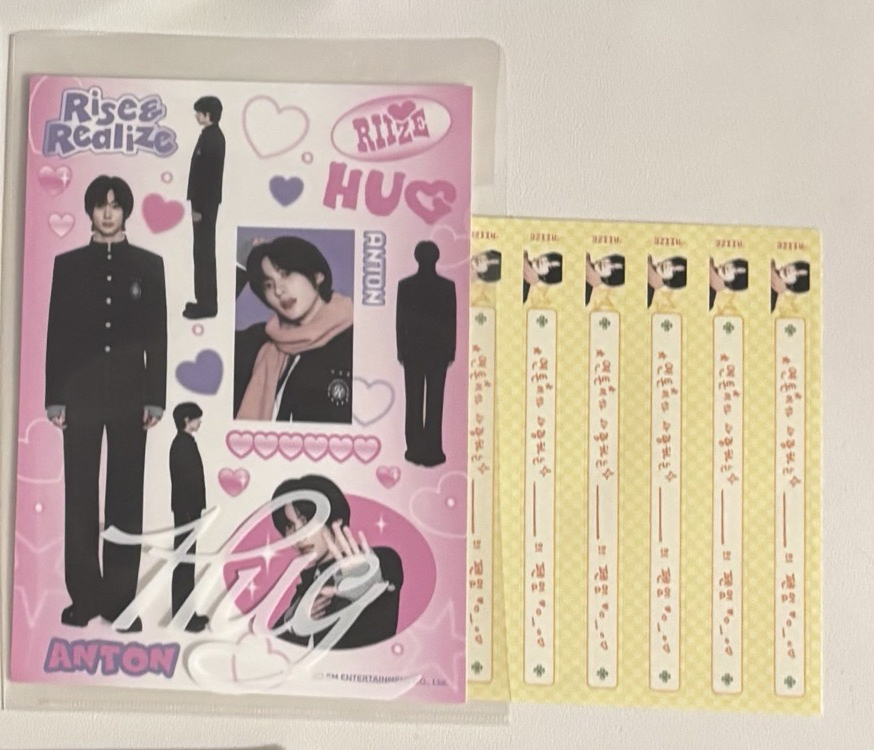 安hug文具組 貼紙*2+資料夾