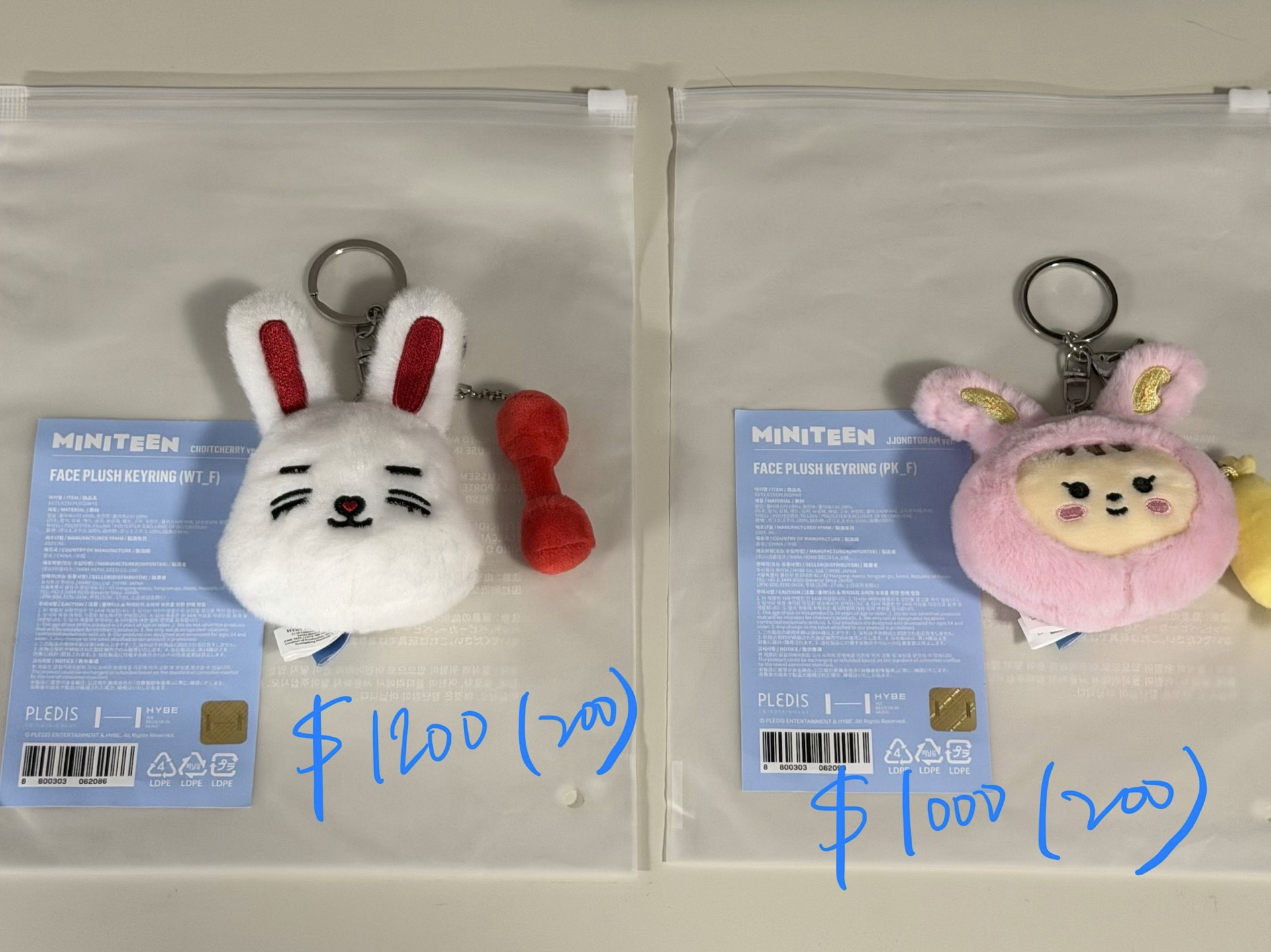 🍒🐰MINITEEN 坐娃站娃零錢包大頭吊飾