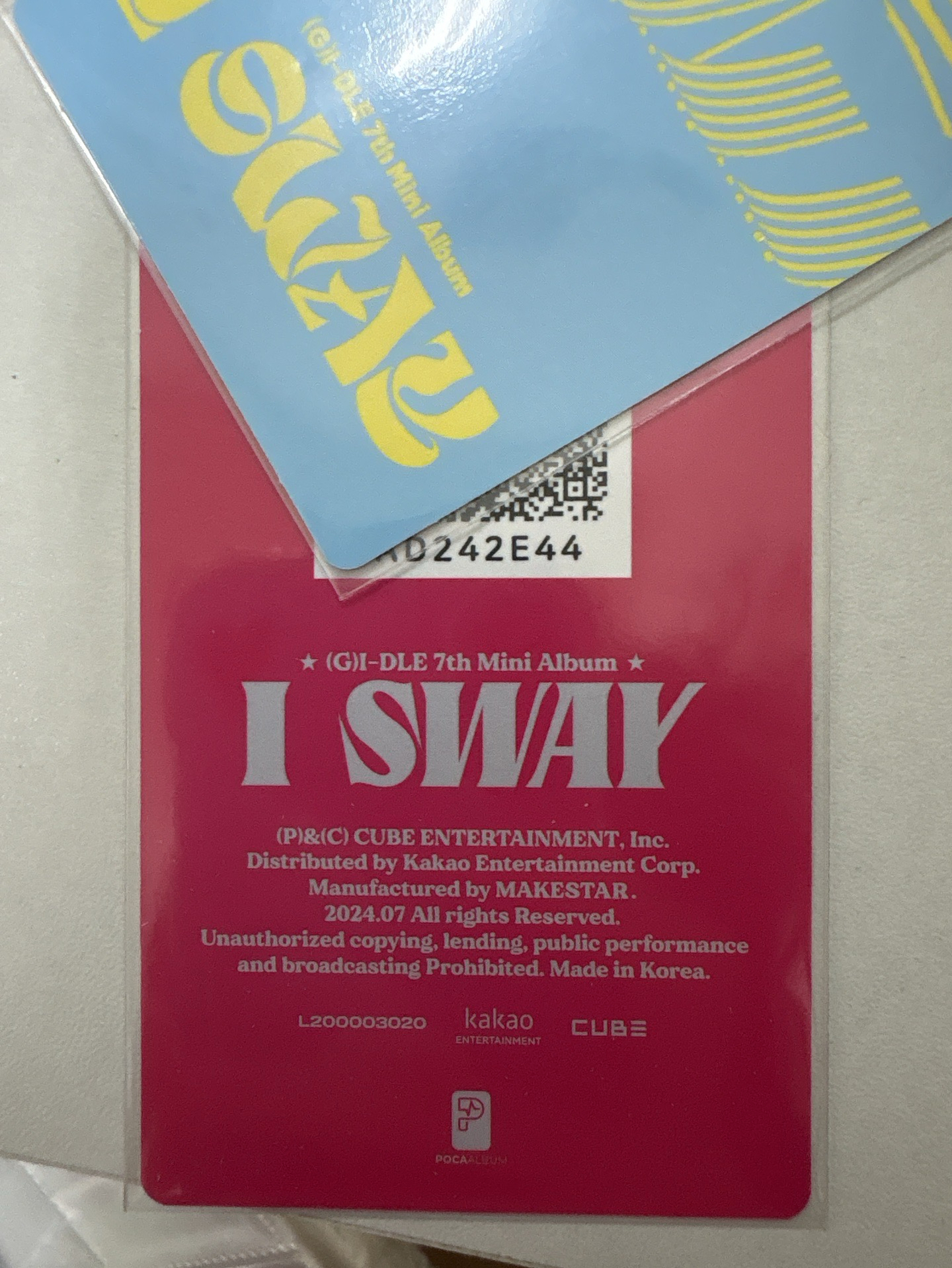 娟I SWAY 專輯卡 qr卡 Wind ver.