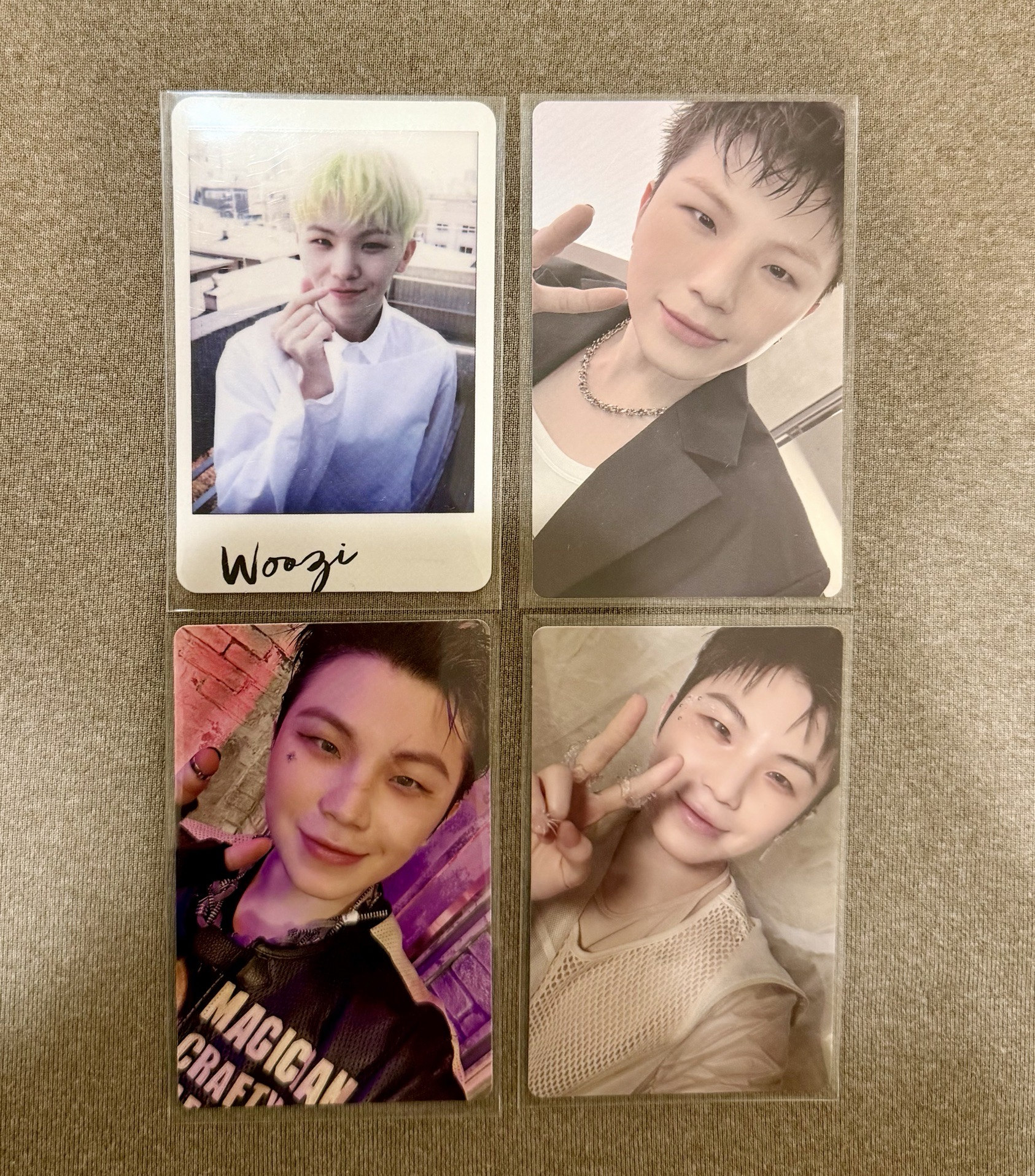 Woozi 李知勳 早期拍立得小卡 四張合售