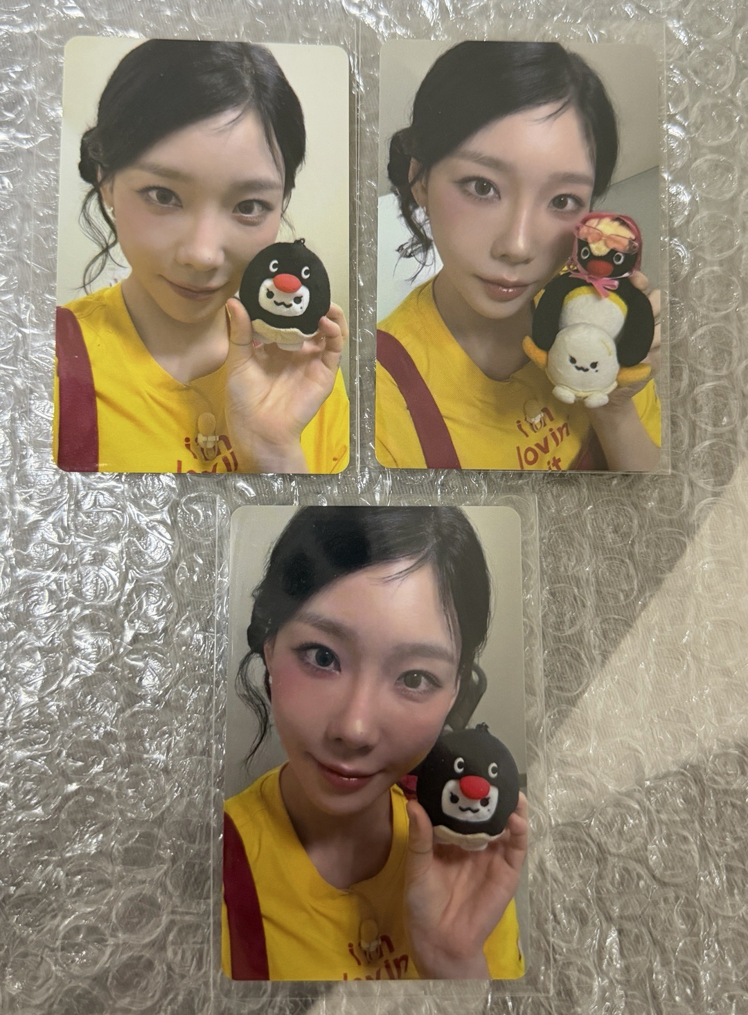 泰妍 泰蛋 PINGU聯名快閃 滿額卡2張+暖暖包卡1張