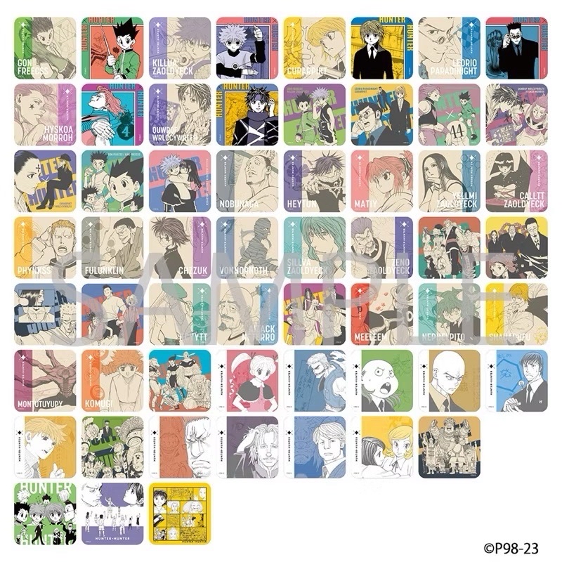 獵人HUNTER X HUNTER原畫杯墊 第二彈 小傑 奇犽 酷拉皮卡 西索 伊耳謎 阿路加 蟻王 尼飛彼多 凱特