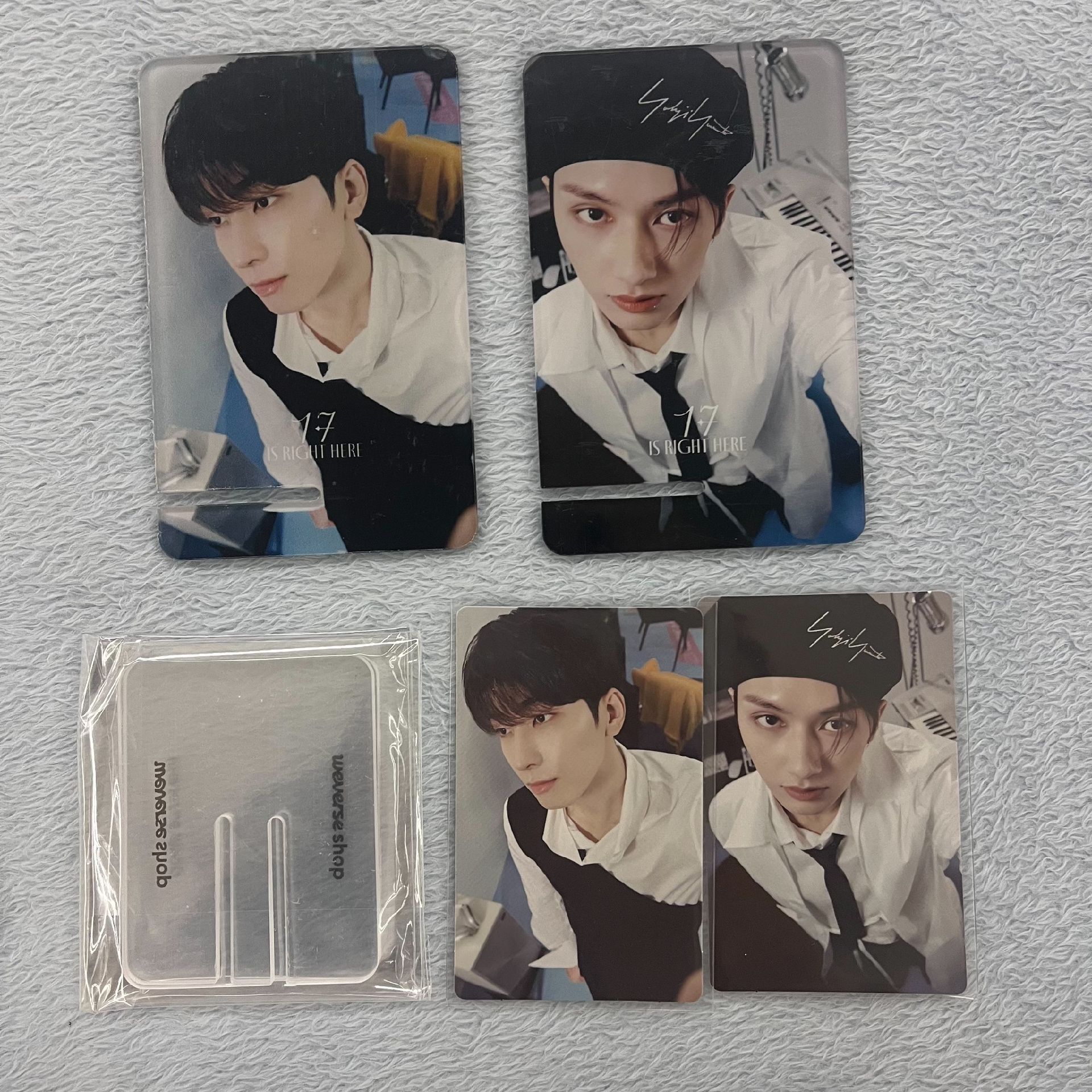 精選專 wvs 手機支架+小卡 俊＆圓