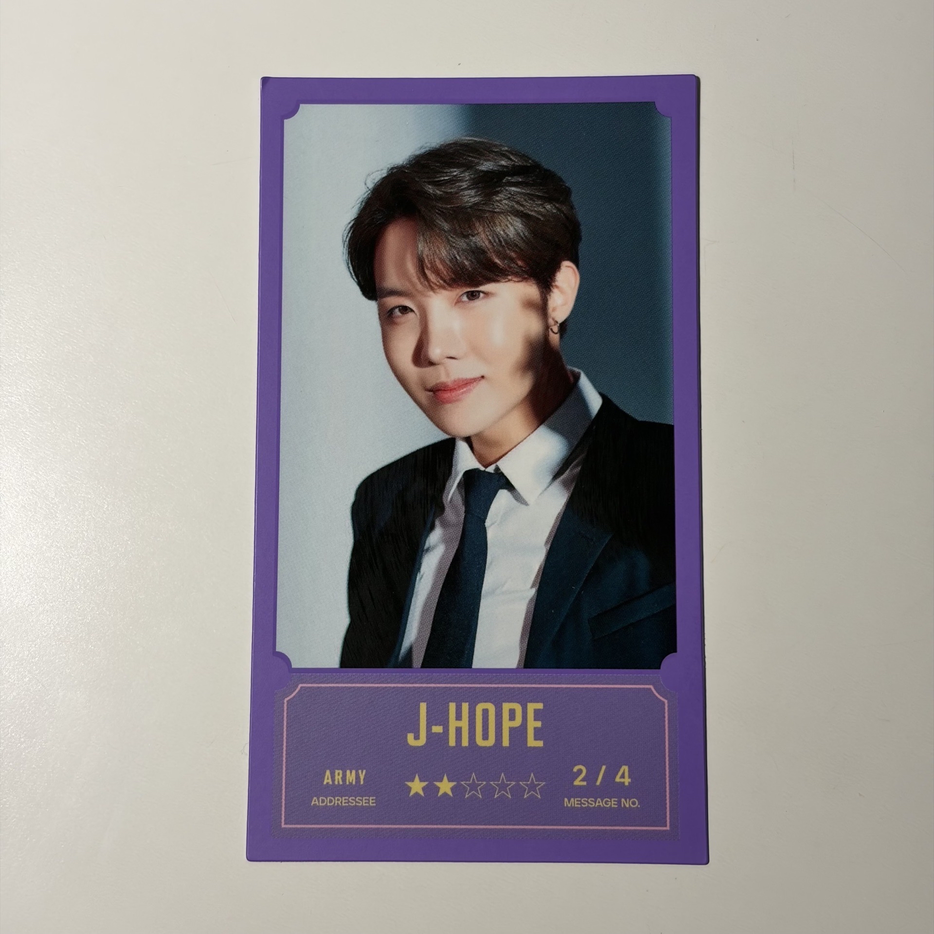 BTS BBC 隨機訊息卡（錫二星）