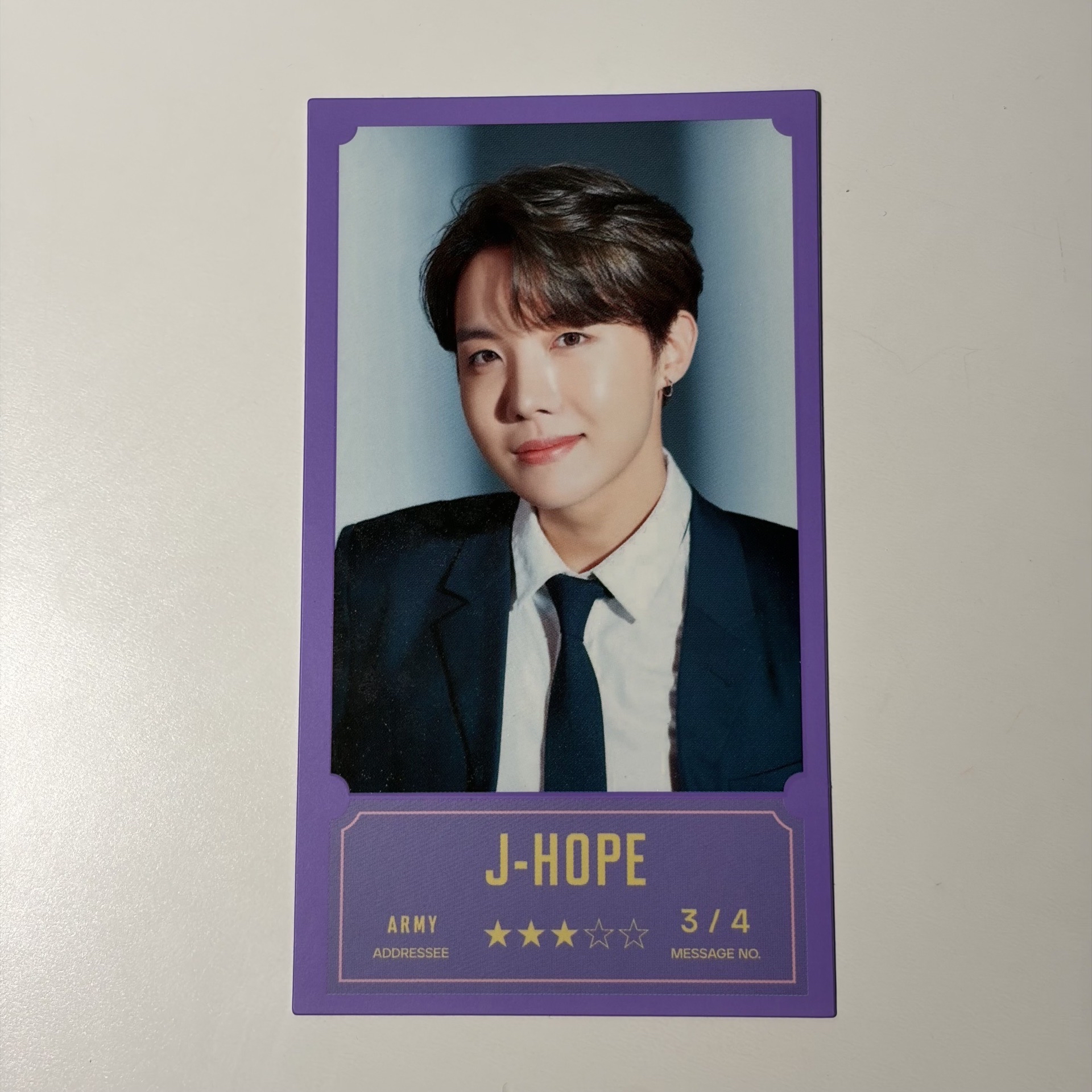 BTS BBC 隨機訊息卡（錫三星）