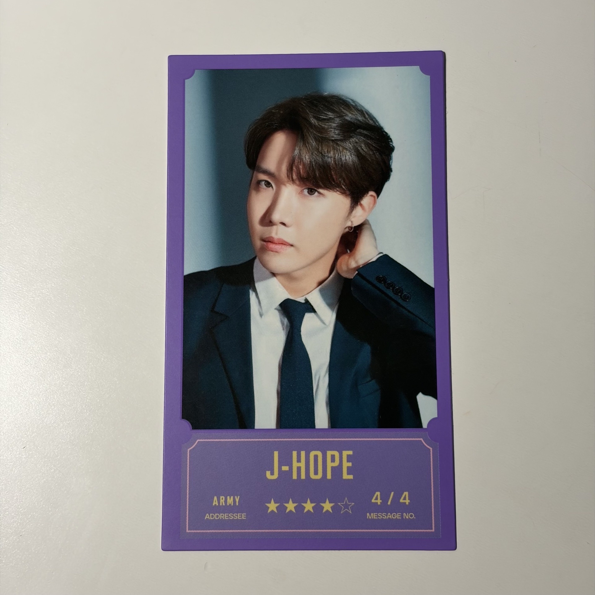 BTS BBC 隨機訊息卡（錫四星）