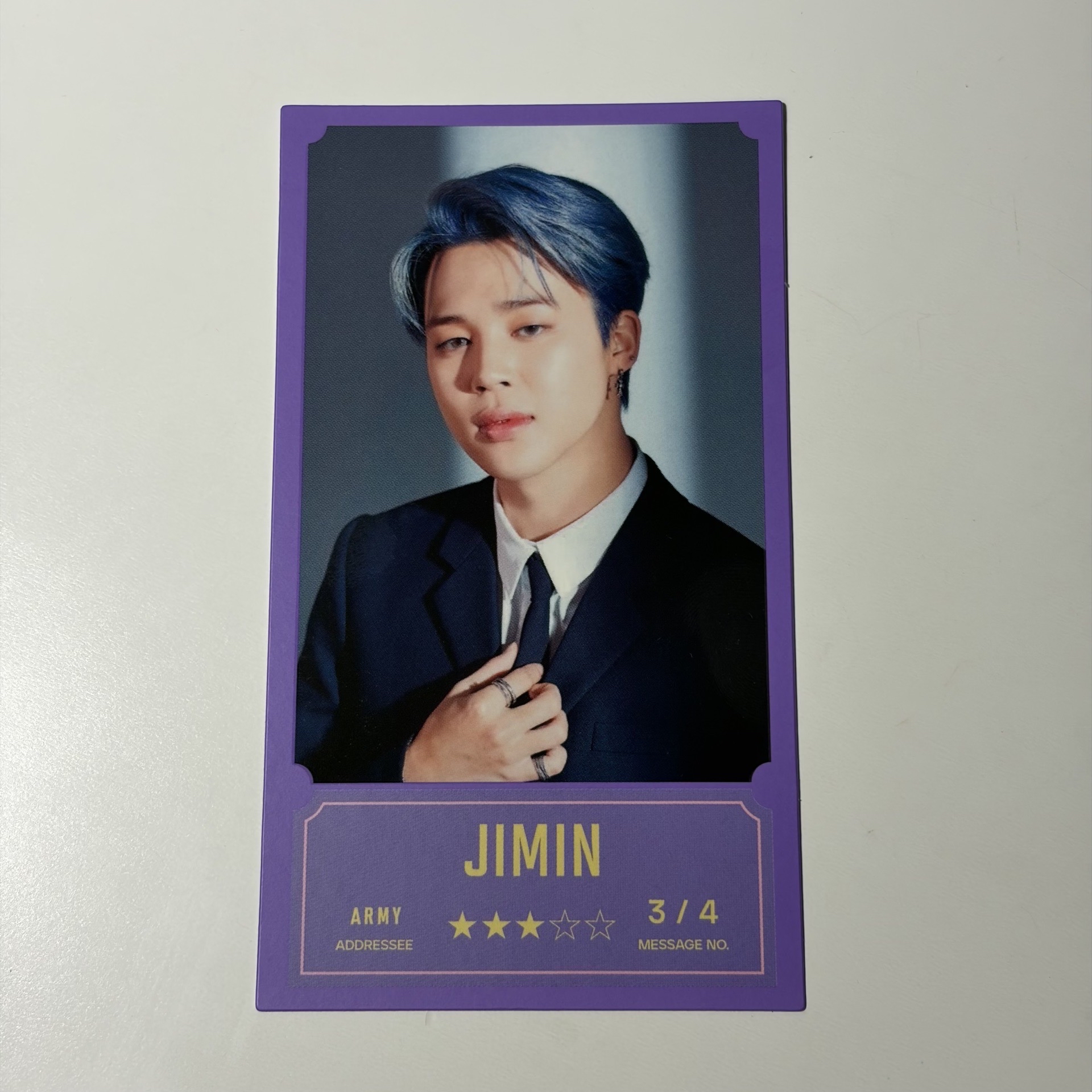 BTS BBC 隨機訊息卡（旻三星）