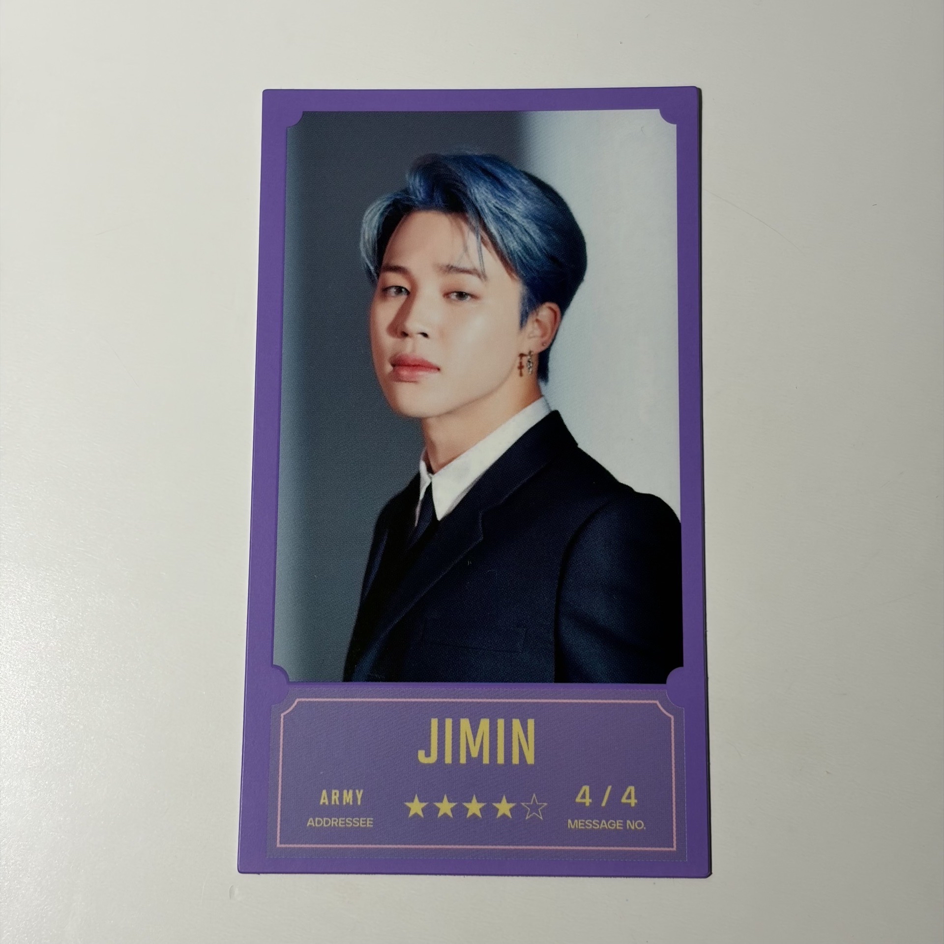 BTS BBC 隨機訊息卡（旻四星）