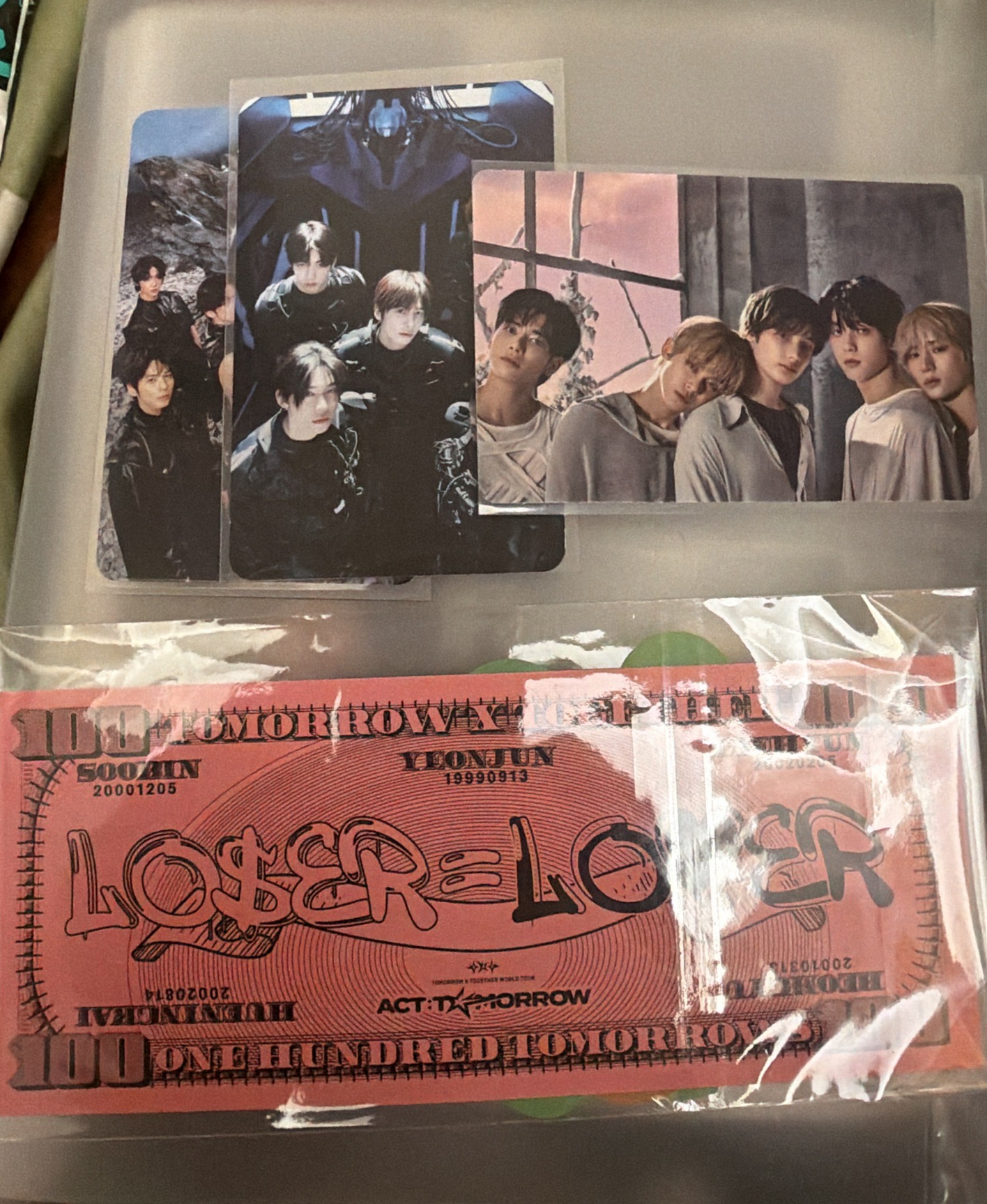 3張團卡+粉紙鈔