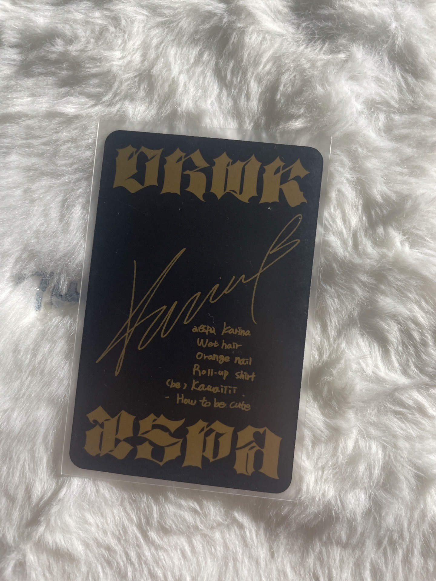 Karina Dirty Work Kpop Nara 專輯卡 kpopnara柚