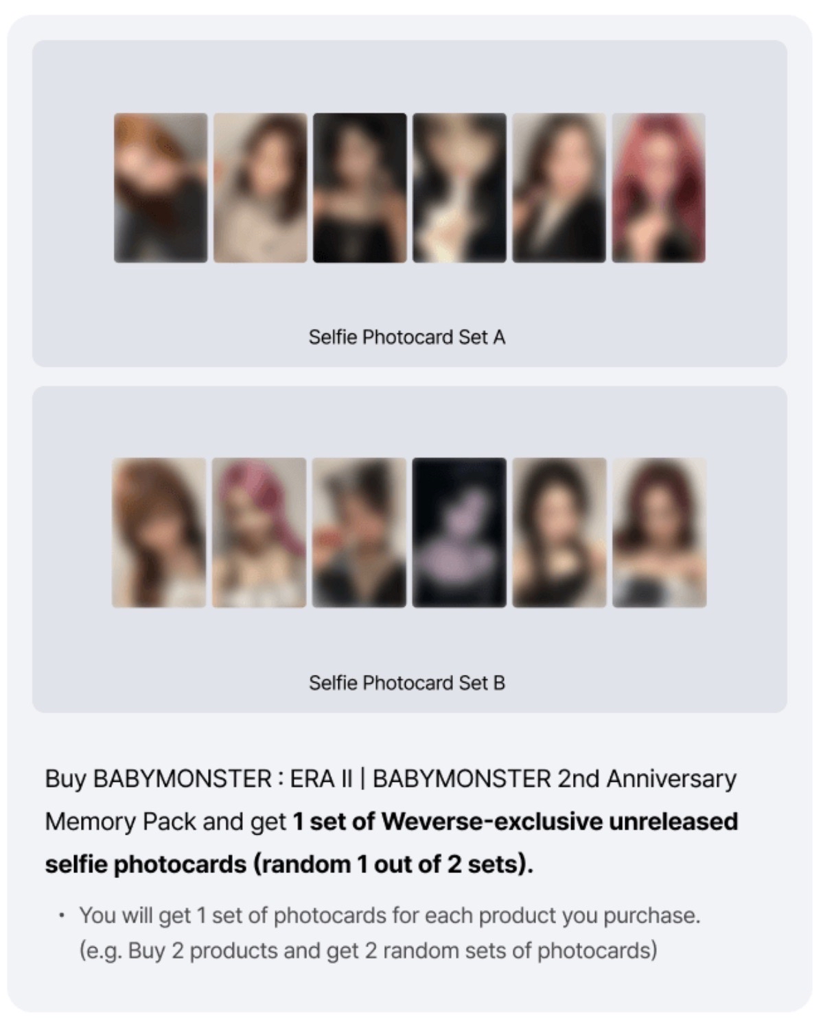 BABYMONSTER 2週年紀念周邊回憶錄 禮盒組（wvs特典AB組隨機 可許願）