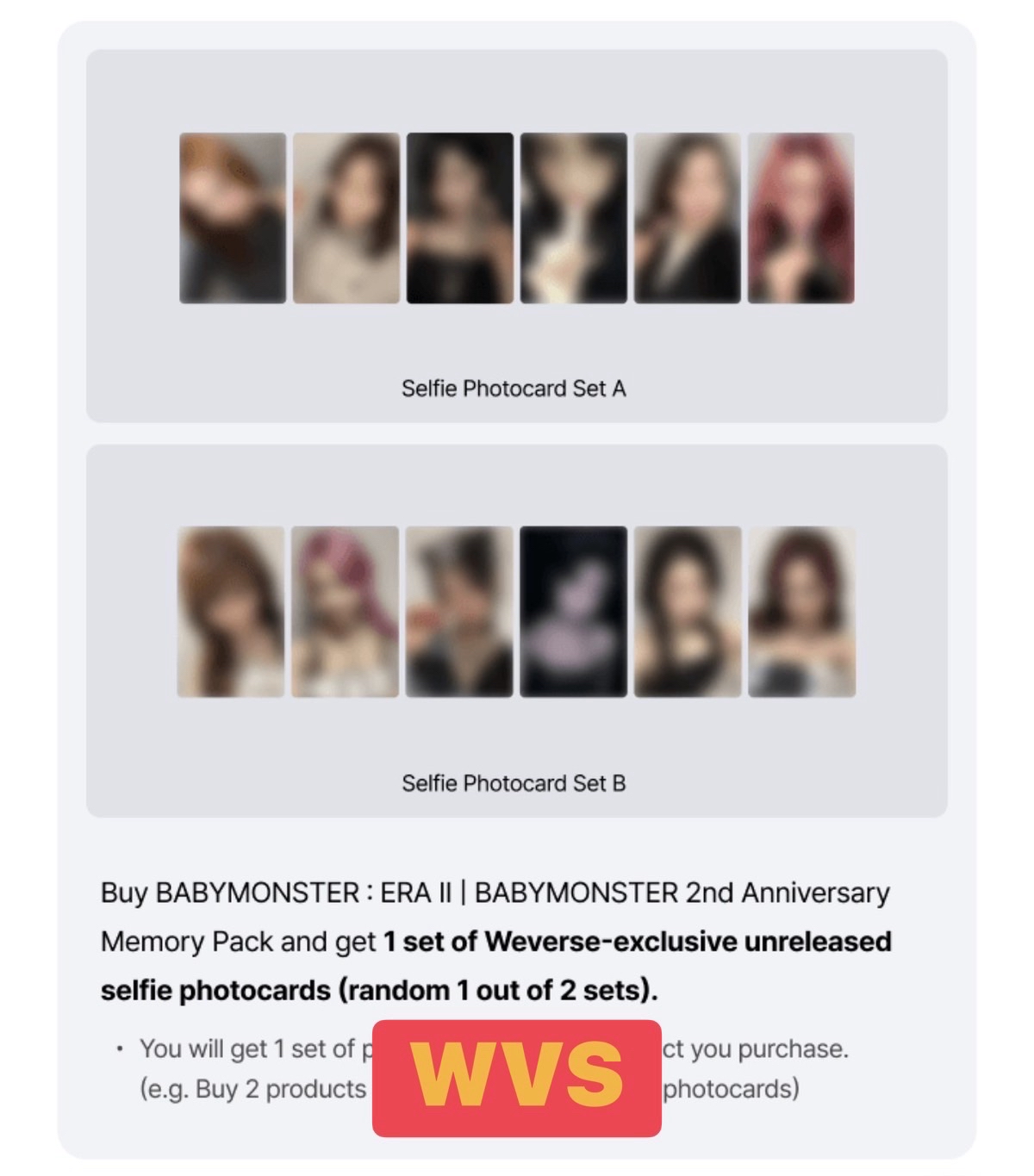 Babymonster 兩週年wvs特典