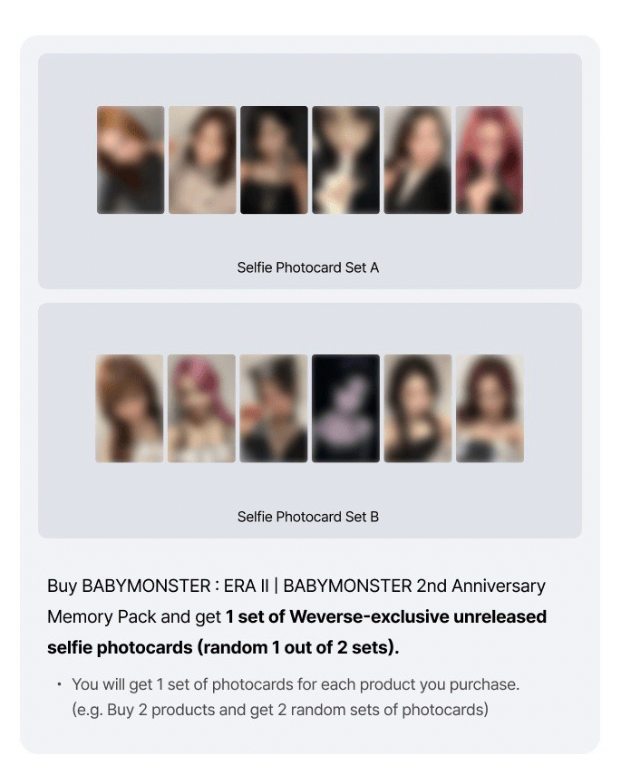 預購｜BABYMONSTER 2週年 wvs特典卡