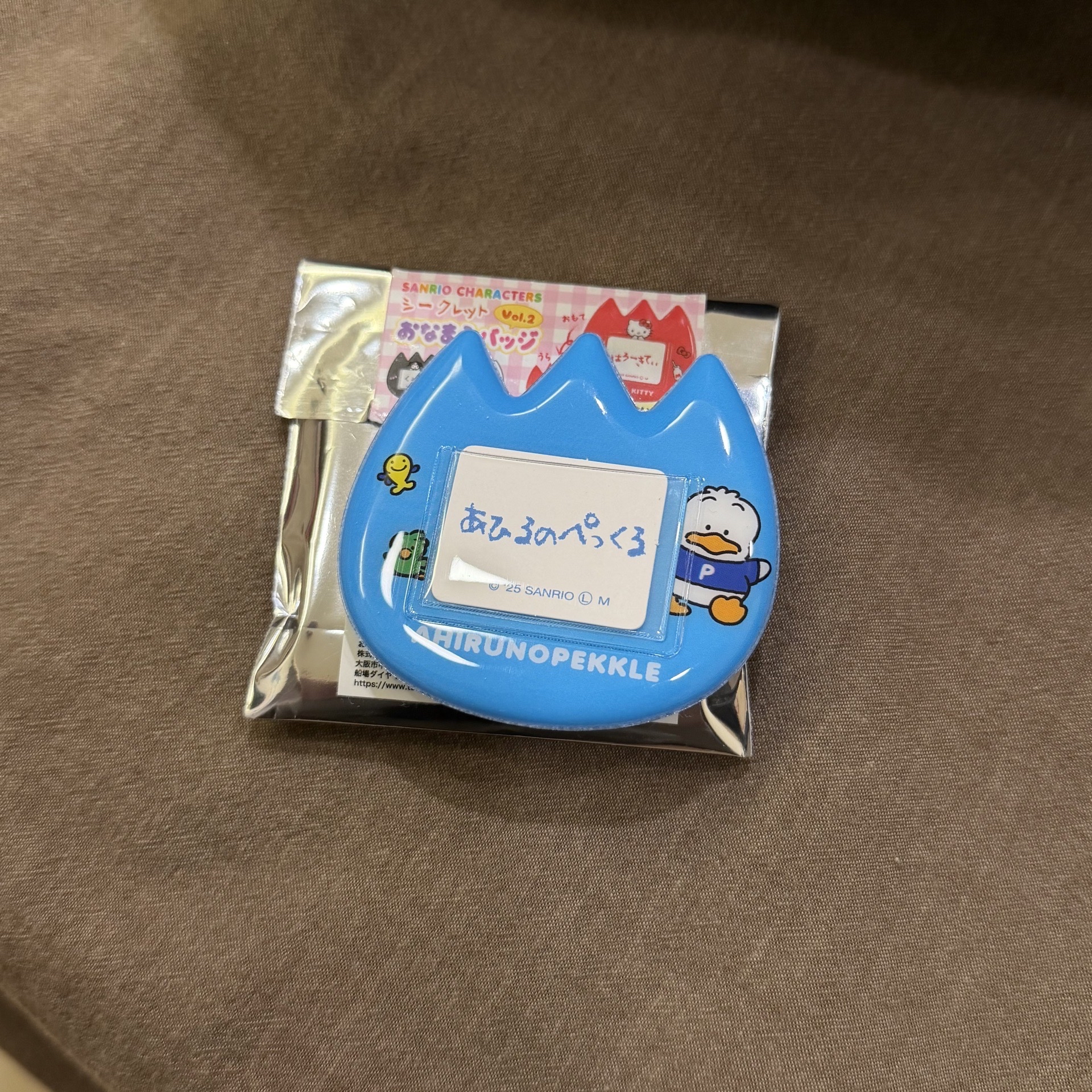 日本Sanrio 三麗鷗 角色系列Secret 姓名牌Vol.2 盲包 徽章 別針 確認款 隱藏版 貝克鴨