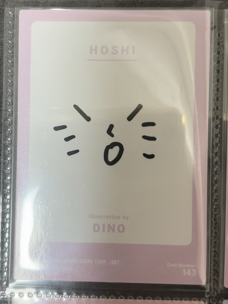 Dino 李燦 日本小卡 小燦畫的Hoshi哥超口愛的喔！