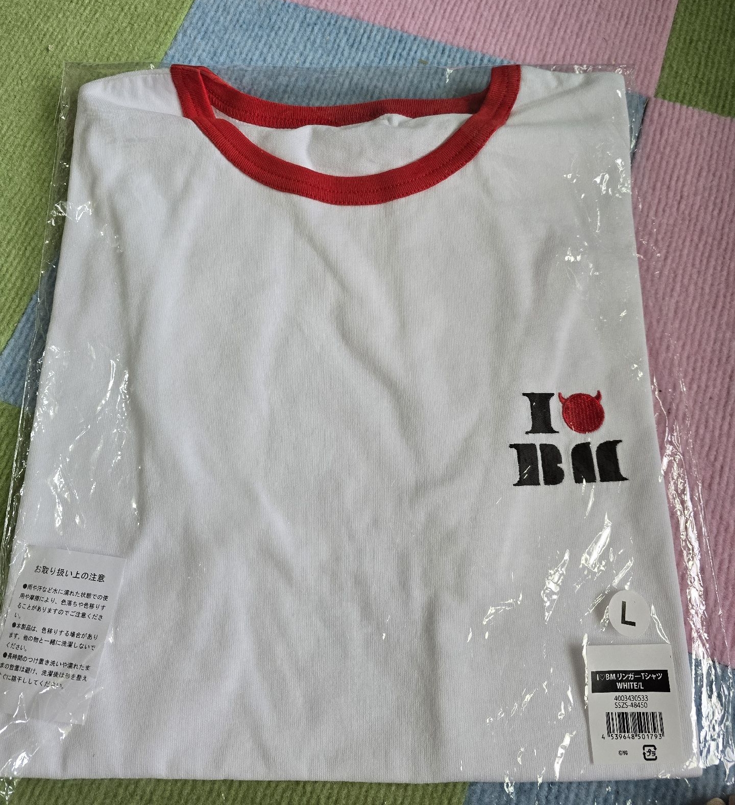 BABYMONSTER  快閃 RINGER T-SHIRT 白色L