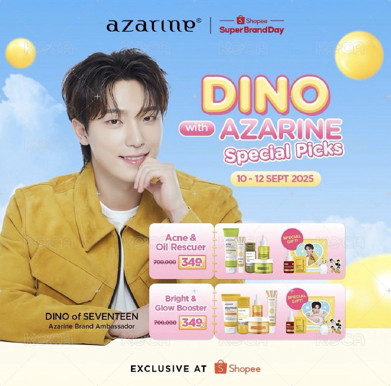 DINO 李燦代言 臉部保養 azarine 證件照組