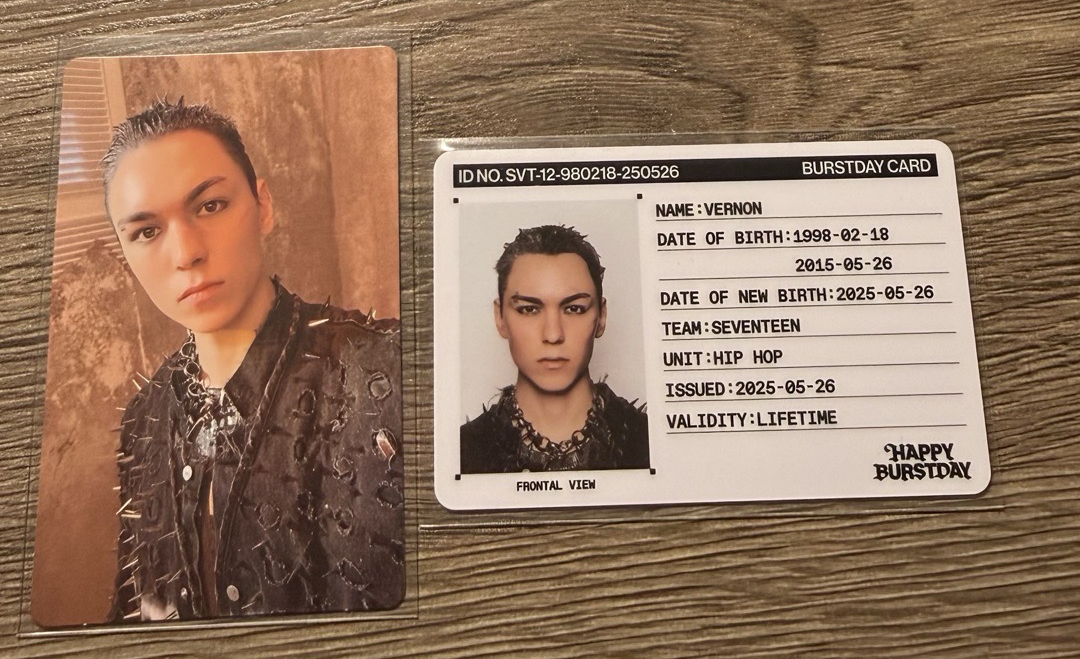 NEW BURSTDAY 專輯卡 VERNON