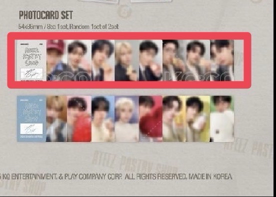 ATEEZ-26年曆小卡(無潤榮)